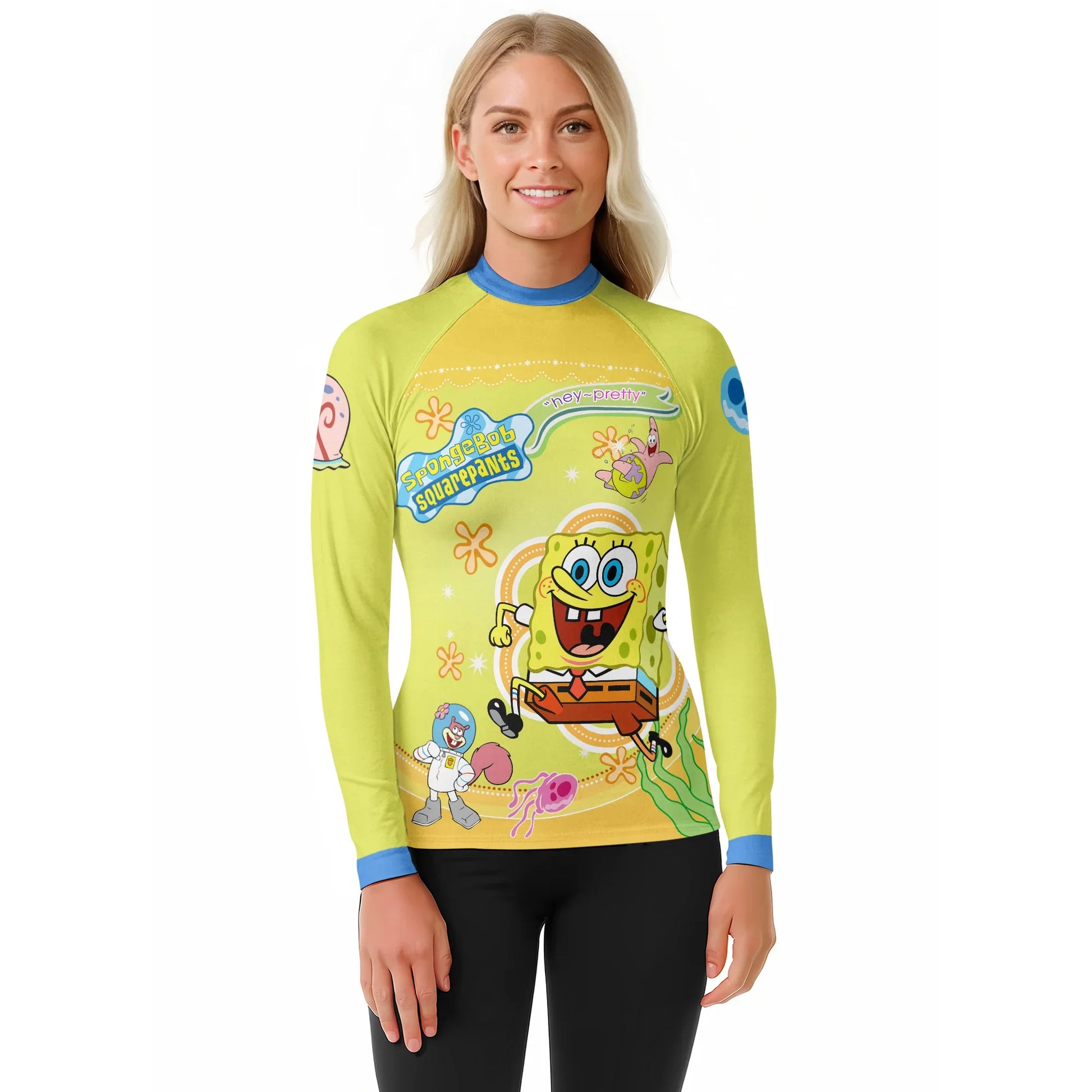 Happy SpongeBob Squarepant Rash Guard