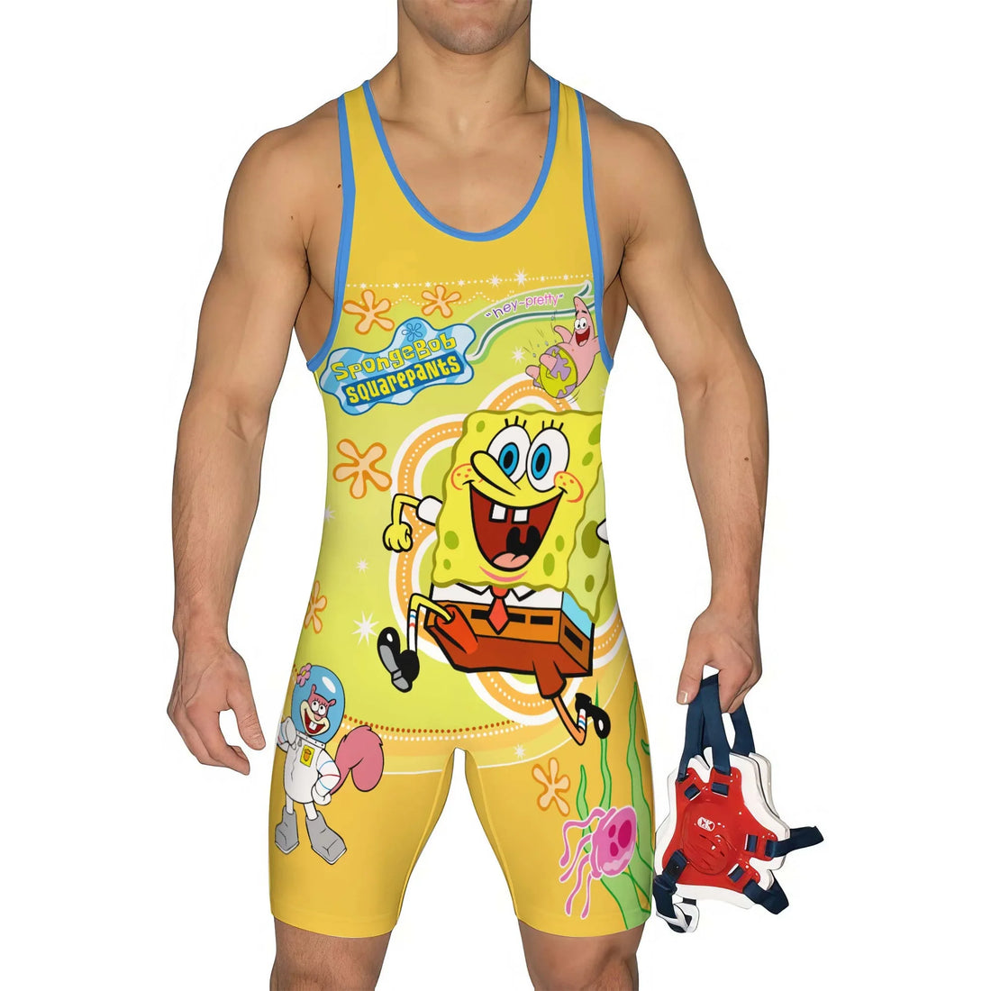 Happy SpongeBob Squarepant Wrestling Singlet
