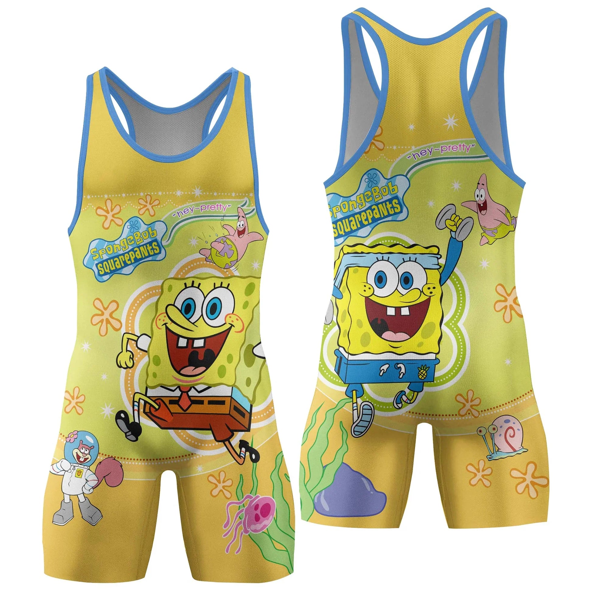 Happy SpongeBob Squarepant Wrestling Singlet