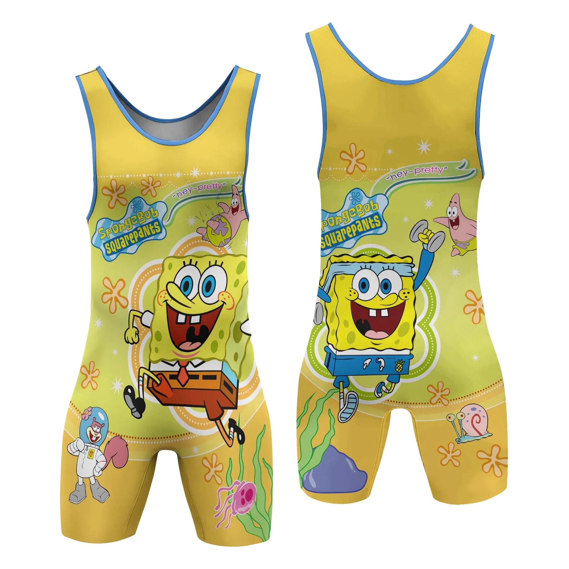 Happy SpongeBob Squarepant Wrestling Singlet
