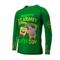 Happy St Krabby Patty Day Kids Rash Guard