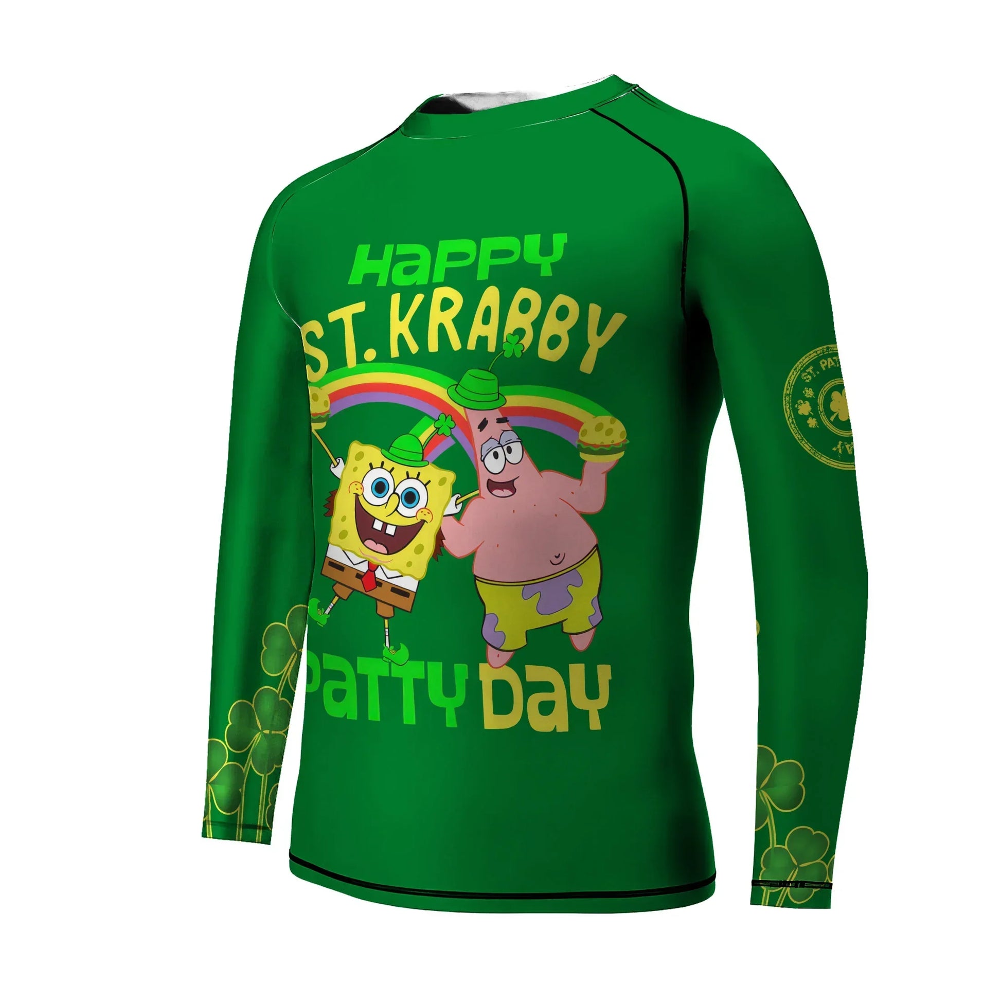 Happy St Krabby Patty Day Kids Rash Guard