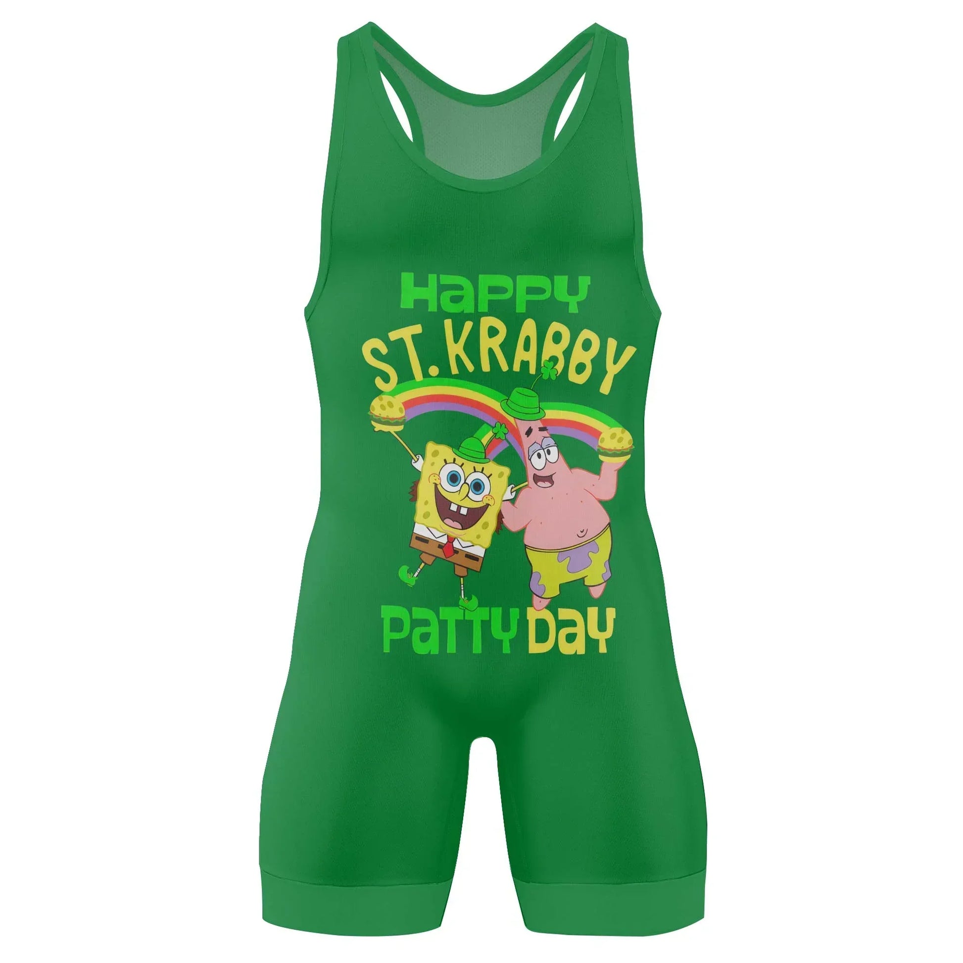 Happy St Krabby Patty Day Wrestling Singlet