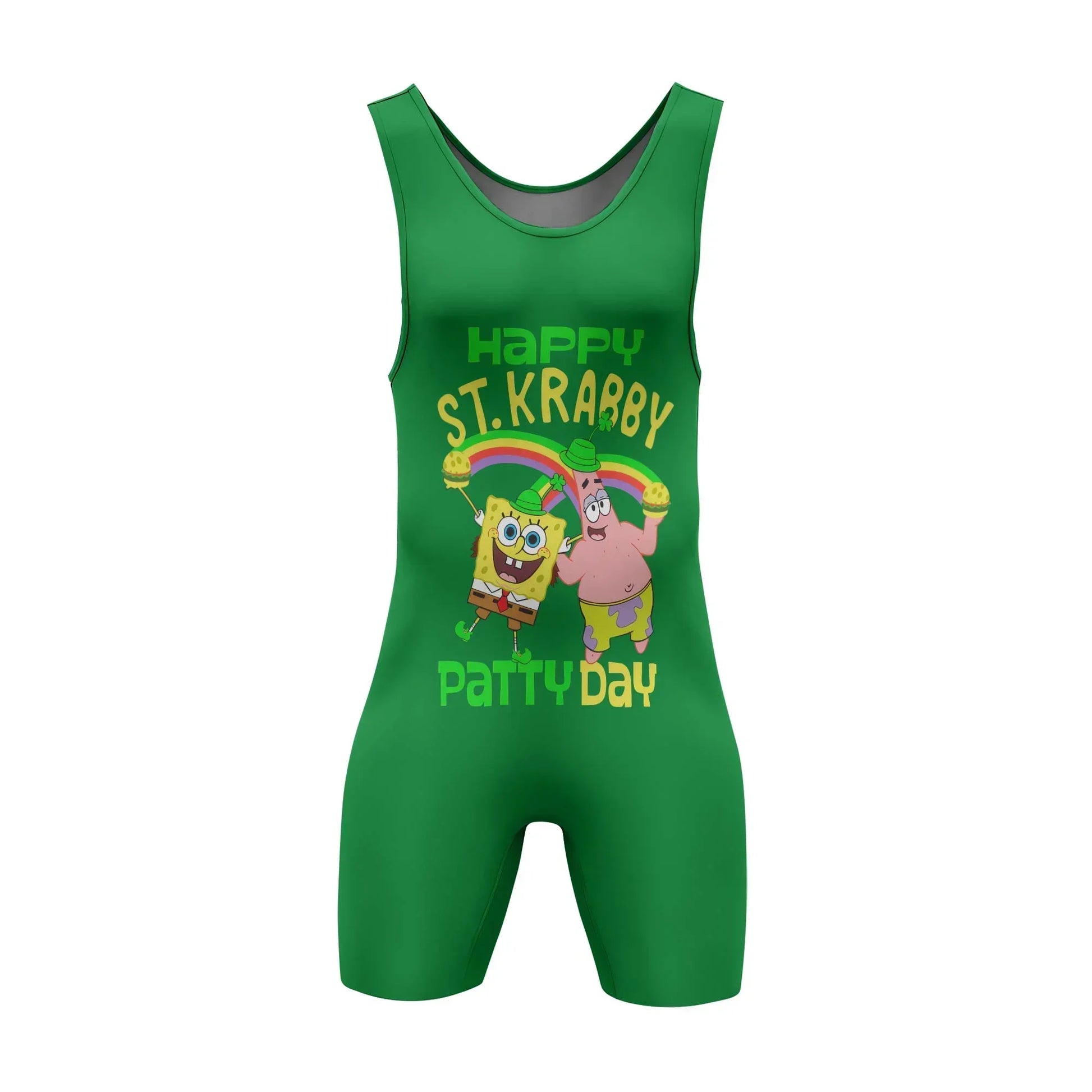 Happy St Krabby Patty Day Wrestling Singlet