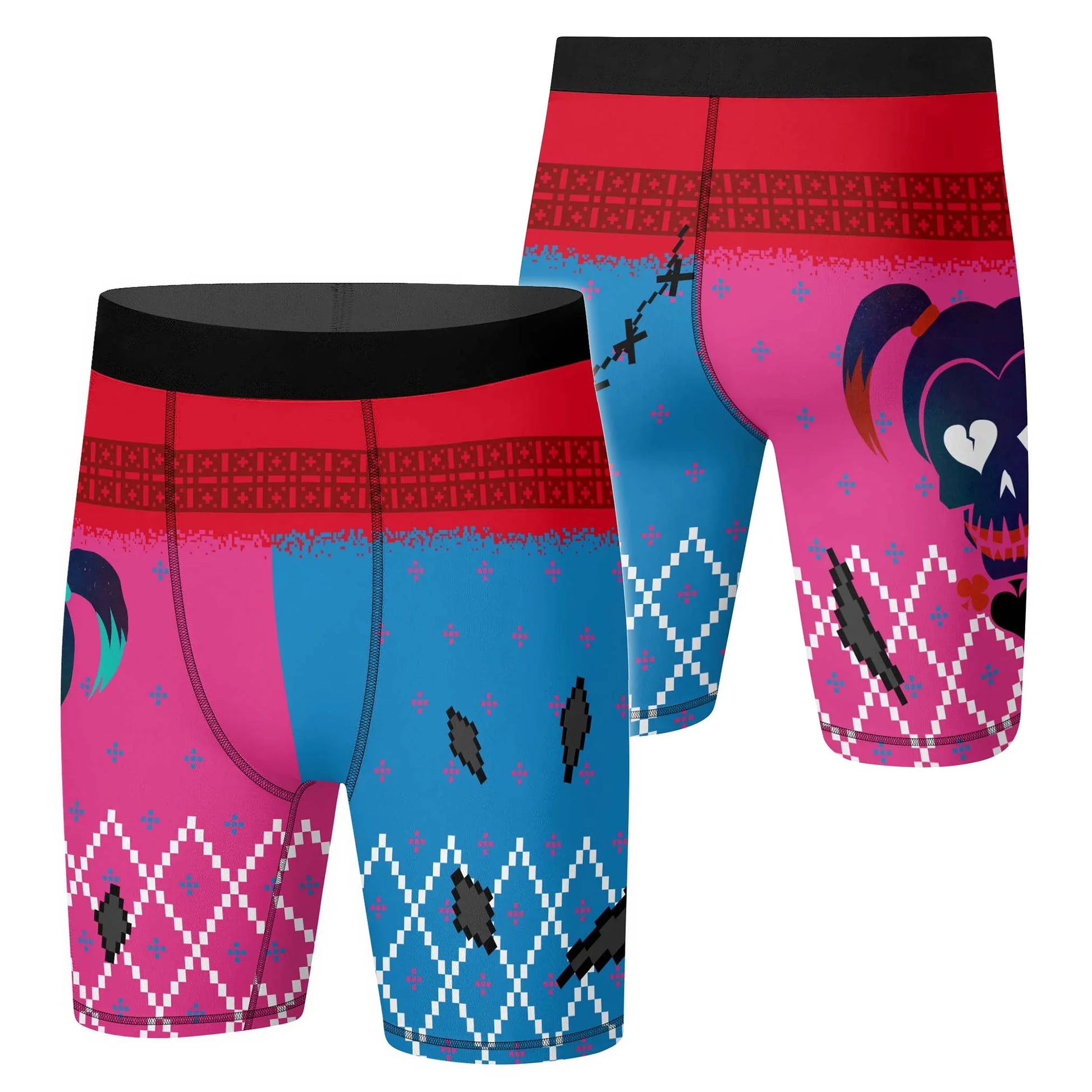 Harley Quinn Lil Monster Christmas Compression Shorts