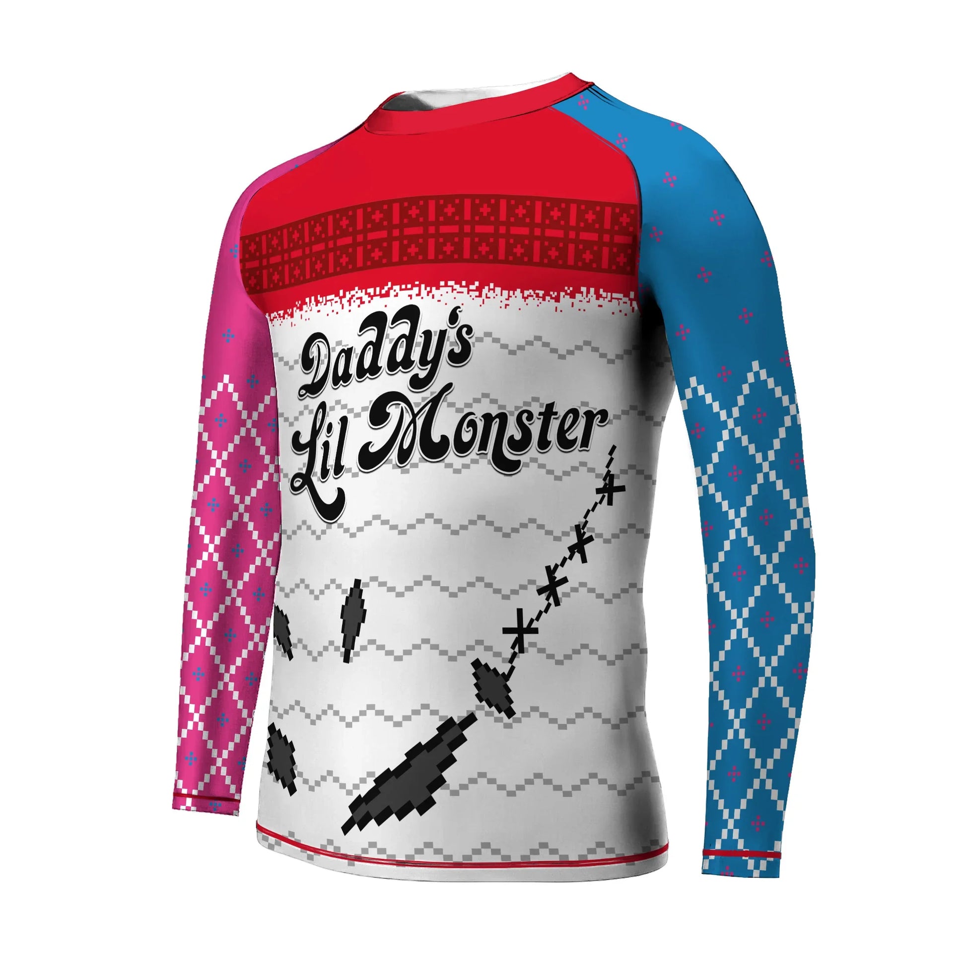 Harley Quinn Lil Monster Christmas Kids Rash Guard