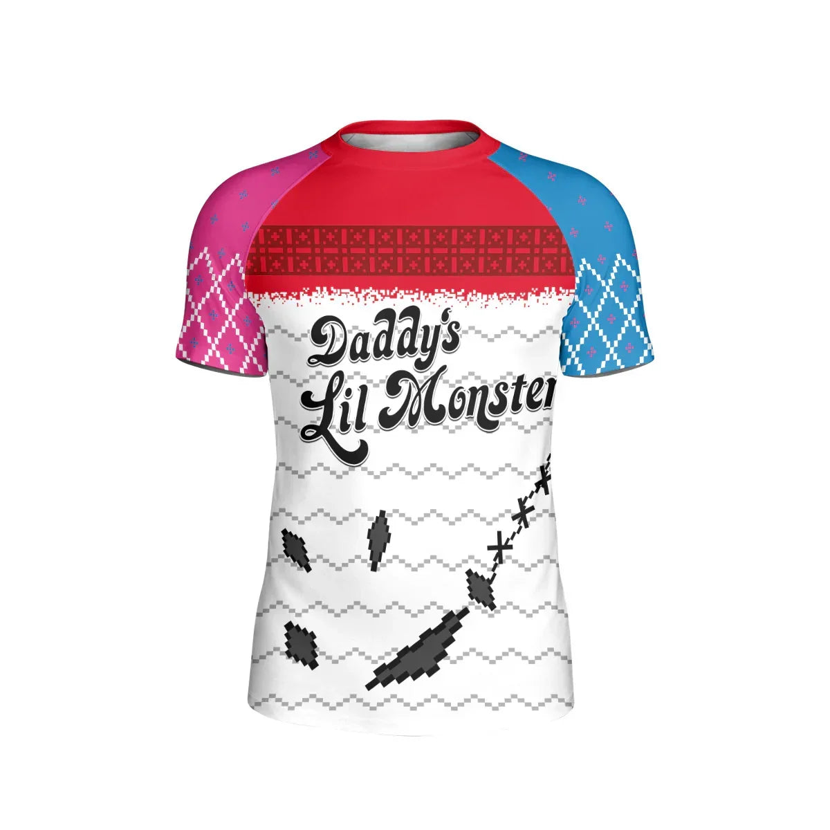 Harley Quinn Lil Monster Christmas Kids Rash Guard