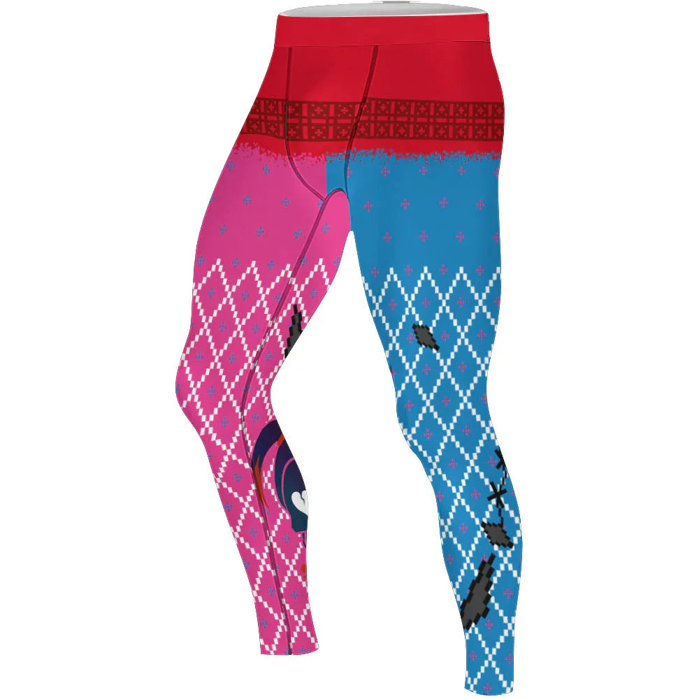 Harley Quinn Lil Monster Christmas Men's Compression Leggings