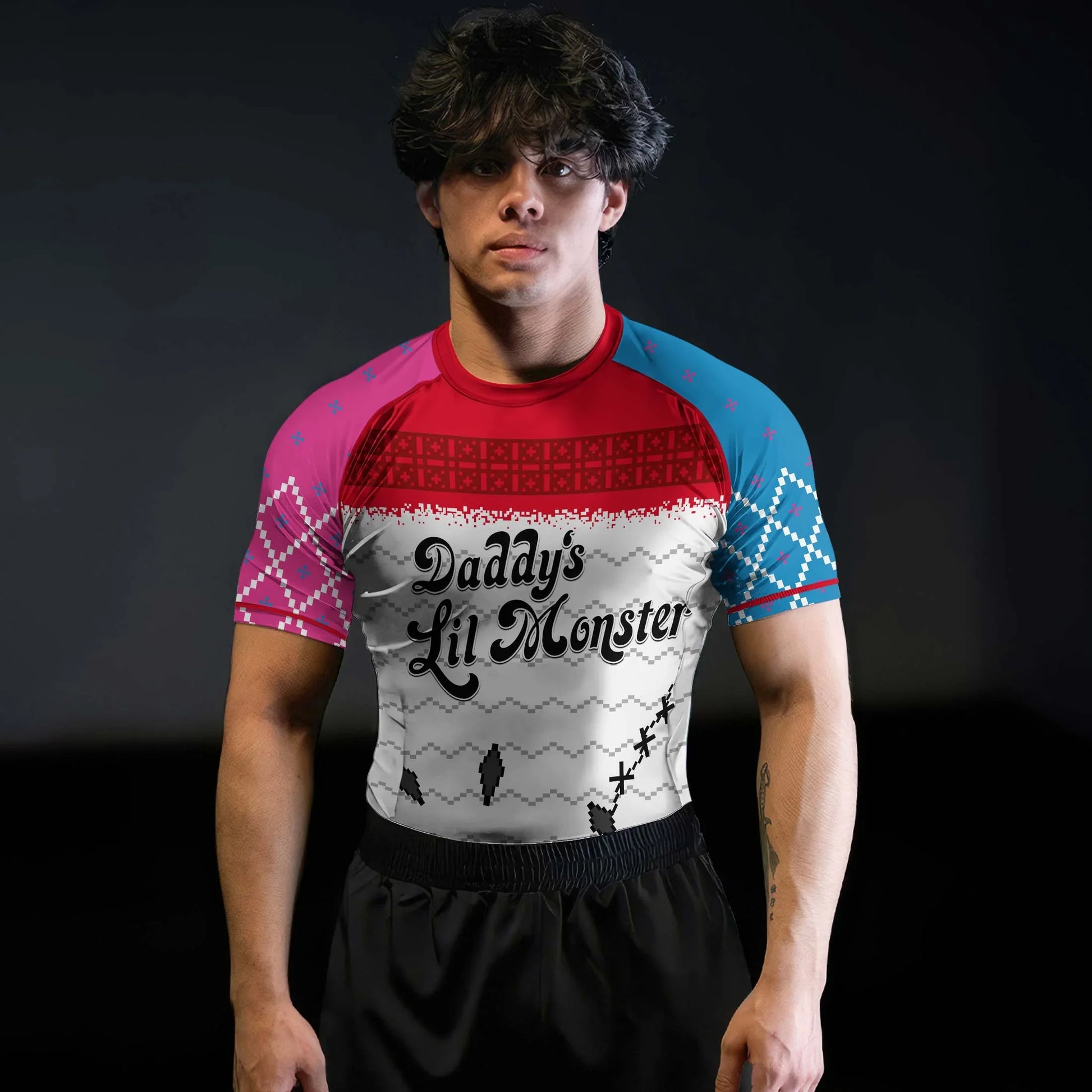 Harley Quinn Lil Monster Christmas Rash Guard