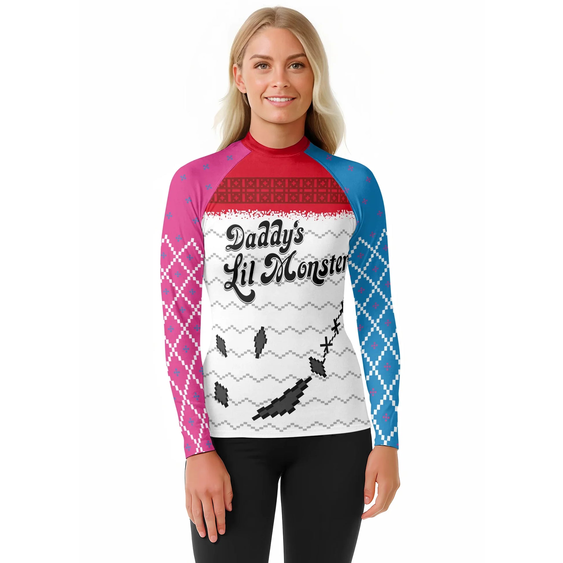 Harley Quinn Lil Monster Christmas Rash Guard