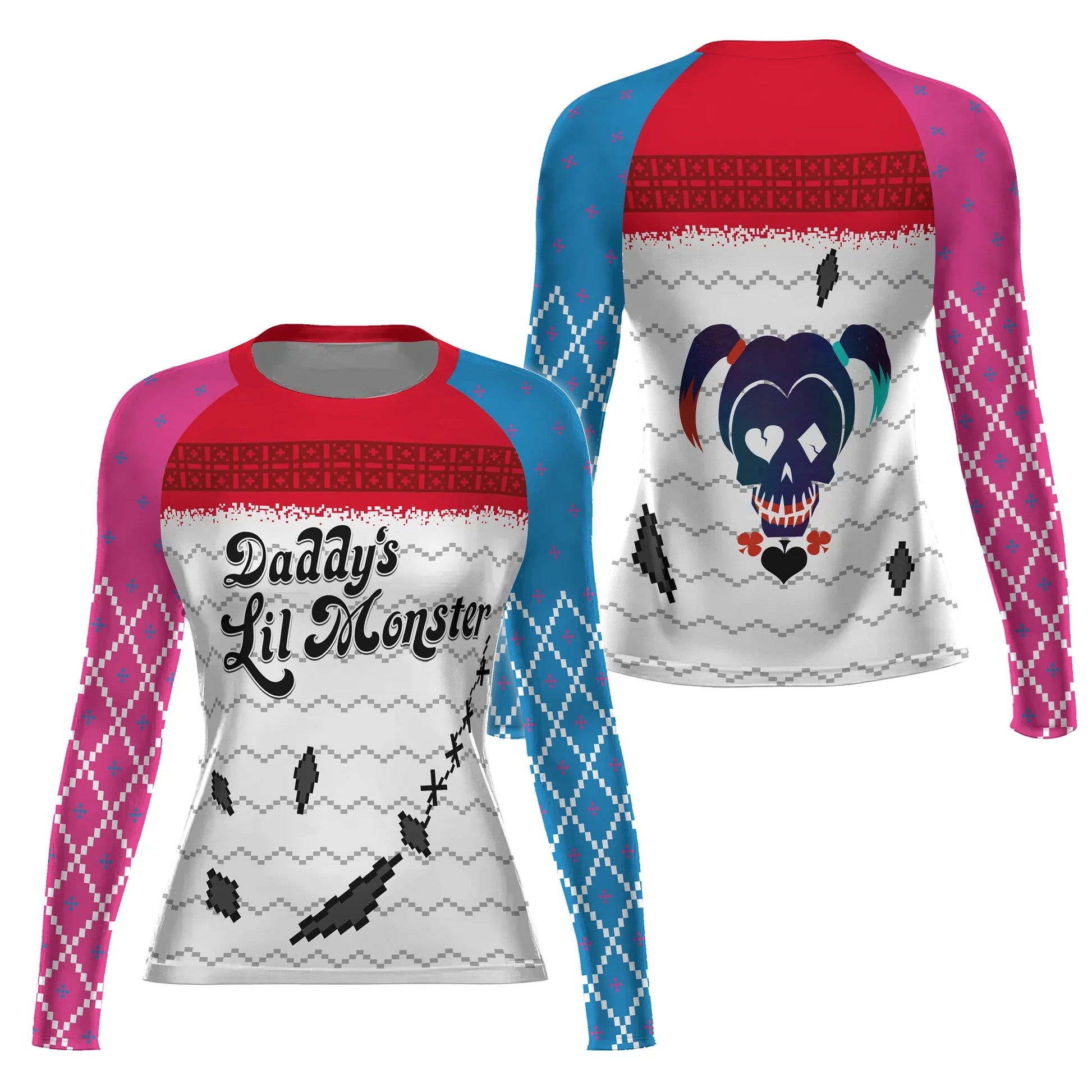 Harley Quinn Lil Monster Christmas Rash Guard