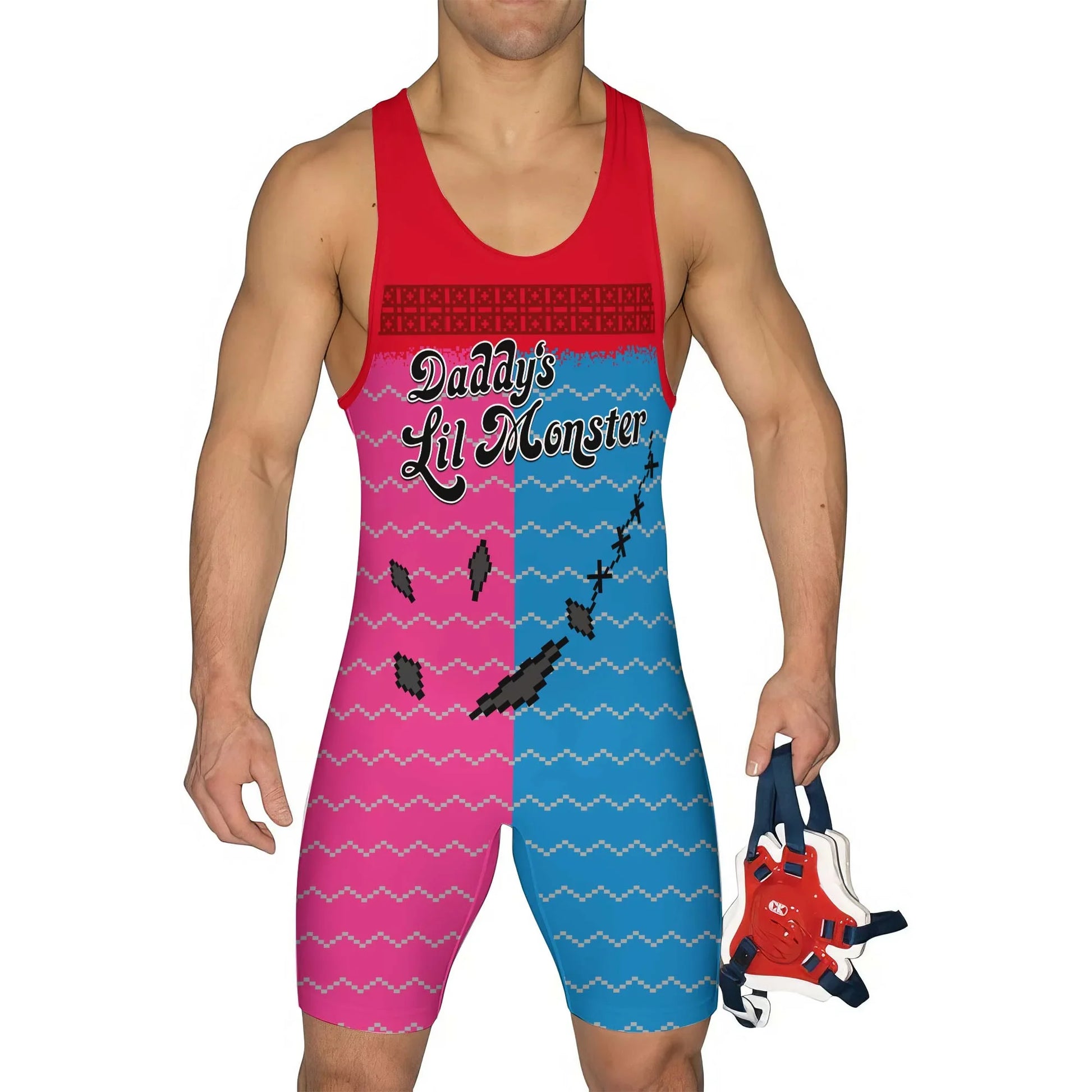 Harley Quinn Lil Monster Christmas Wrestling Singlet