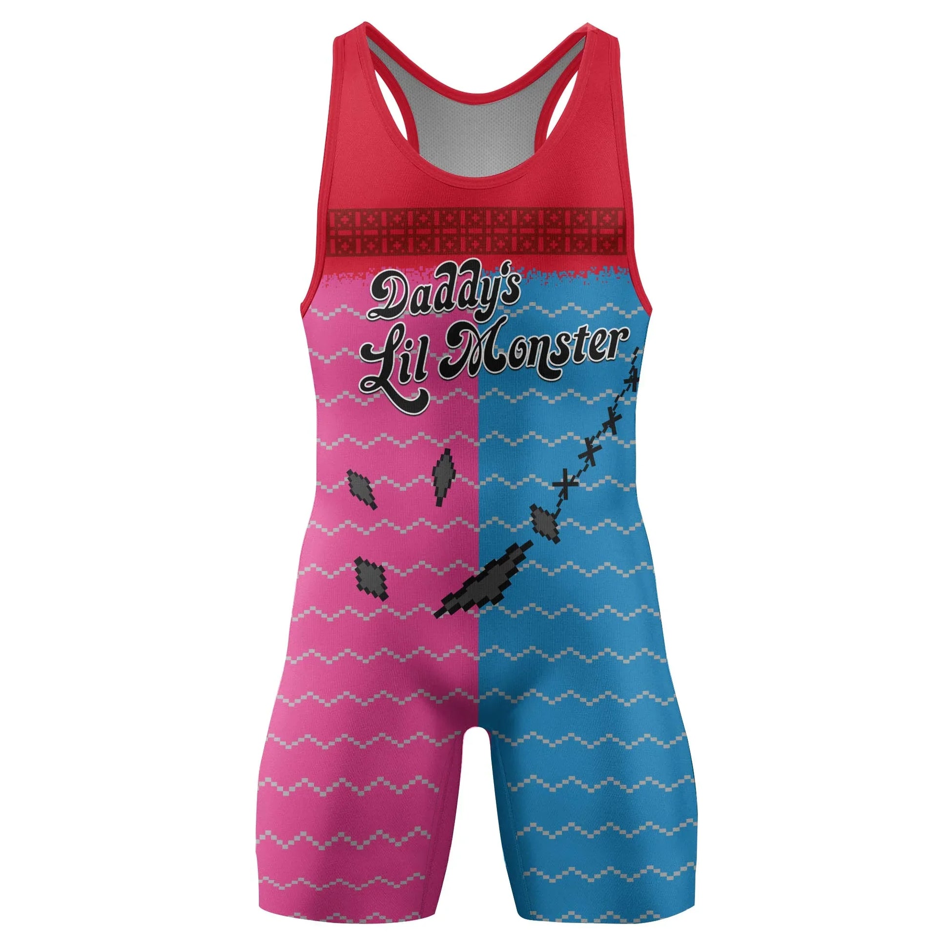 Harley Quinn Lil Monster Christmas Wrestling Singlet