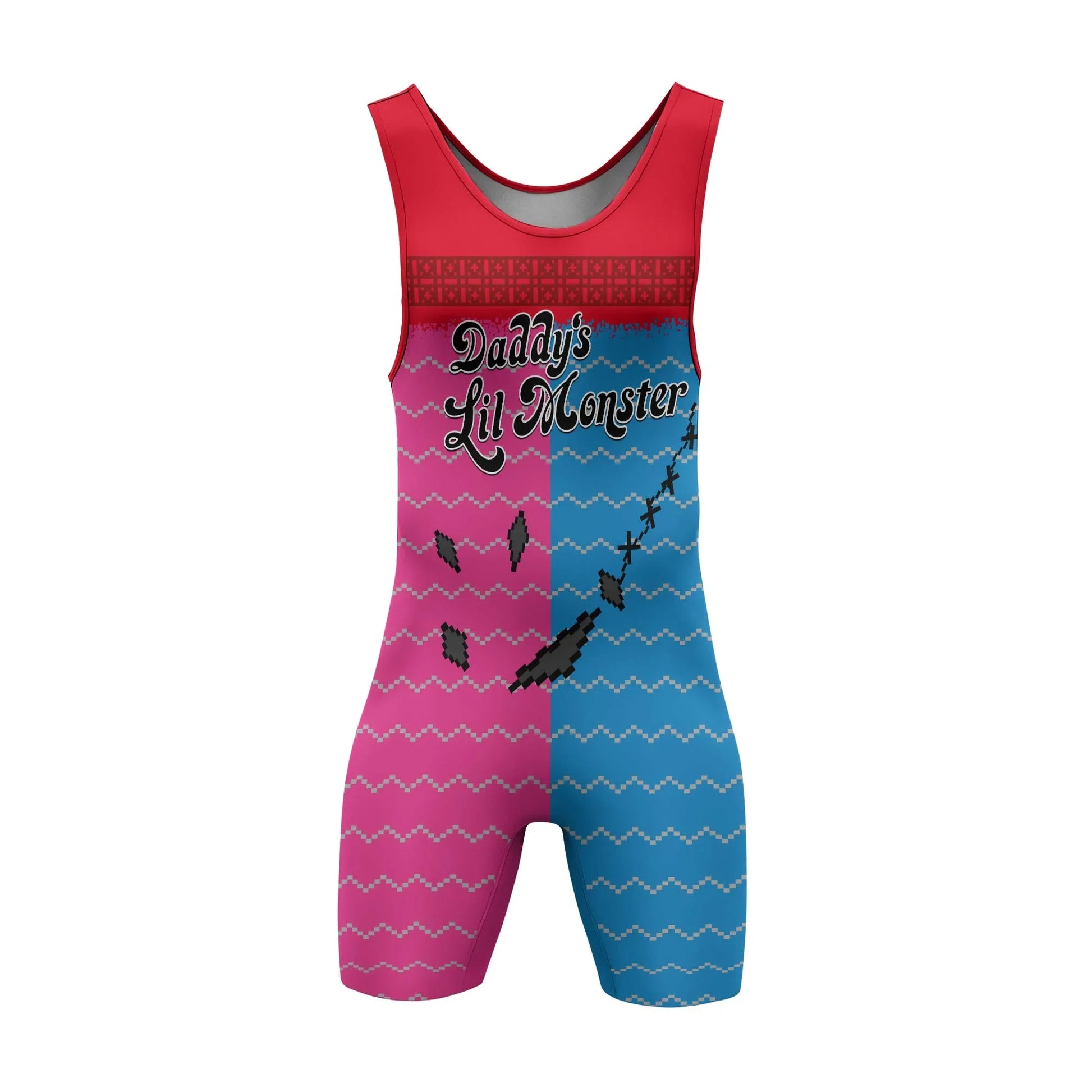 Harley Quinn Lil Monster Christmas Wrestling Singlet