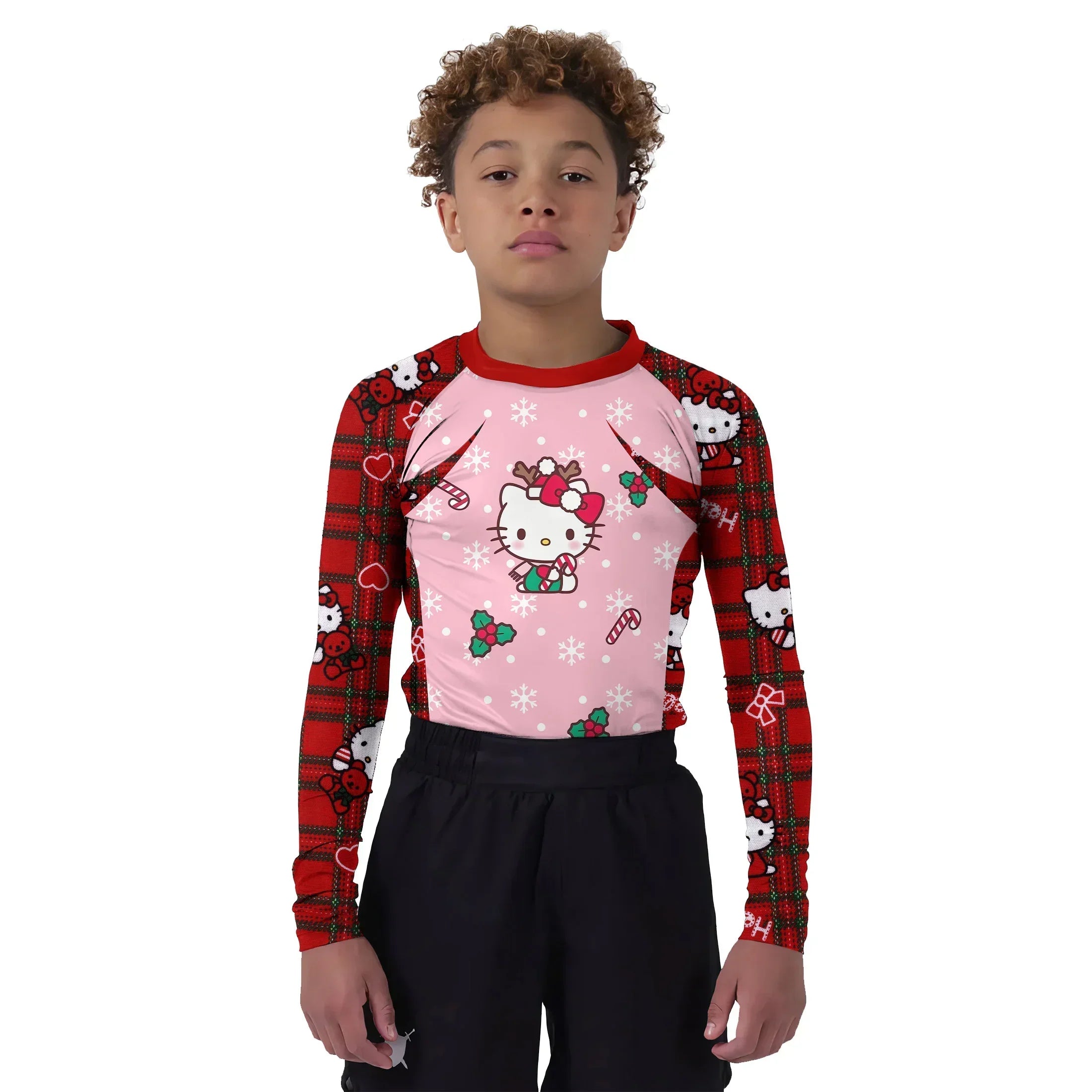 Hello Kitty Christmas Kids Rash Guard – Fun & Protective Sportswear