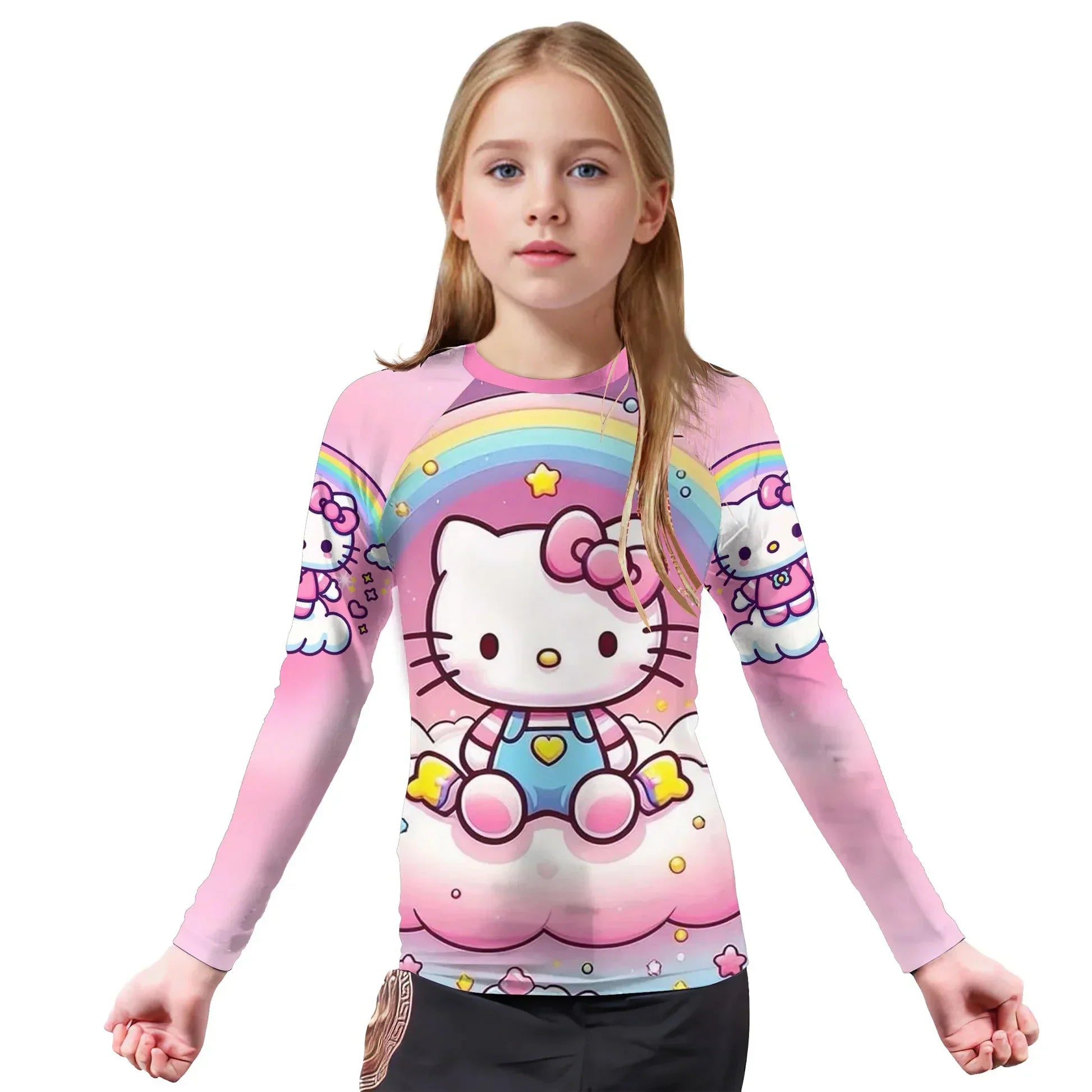 Hello Kitty Kids Rash Guard - Athletic & Fun