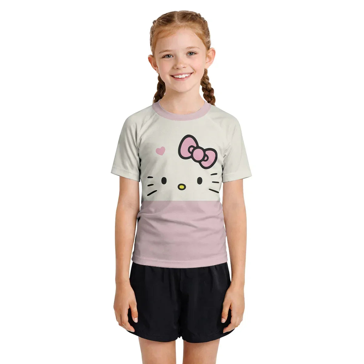 Hello Kitty Face Kids Rash Guard