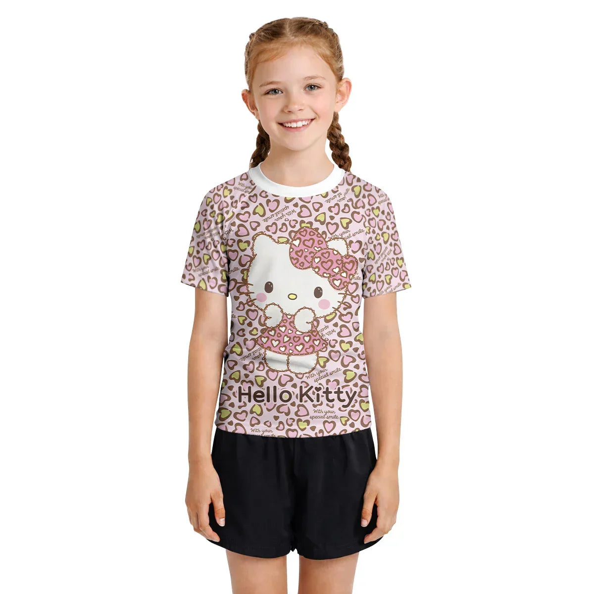 Hello Kitty Heart Snow Kids Rash Guard
