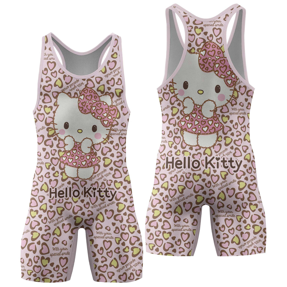 Hello Kitty Heart Snow Wrestling Singlet