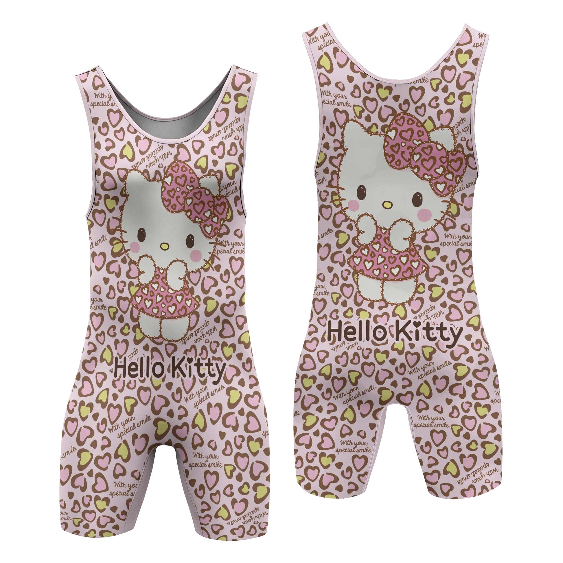Hello Kitty Heart Snow Wrestling Singlet