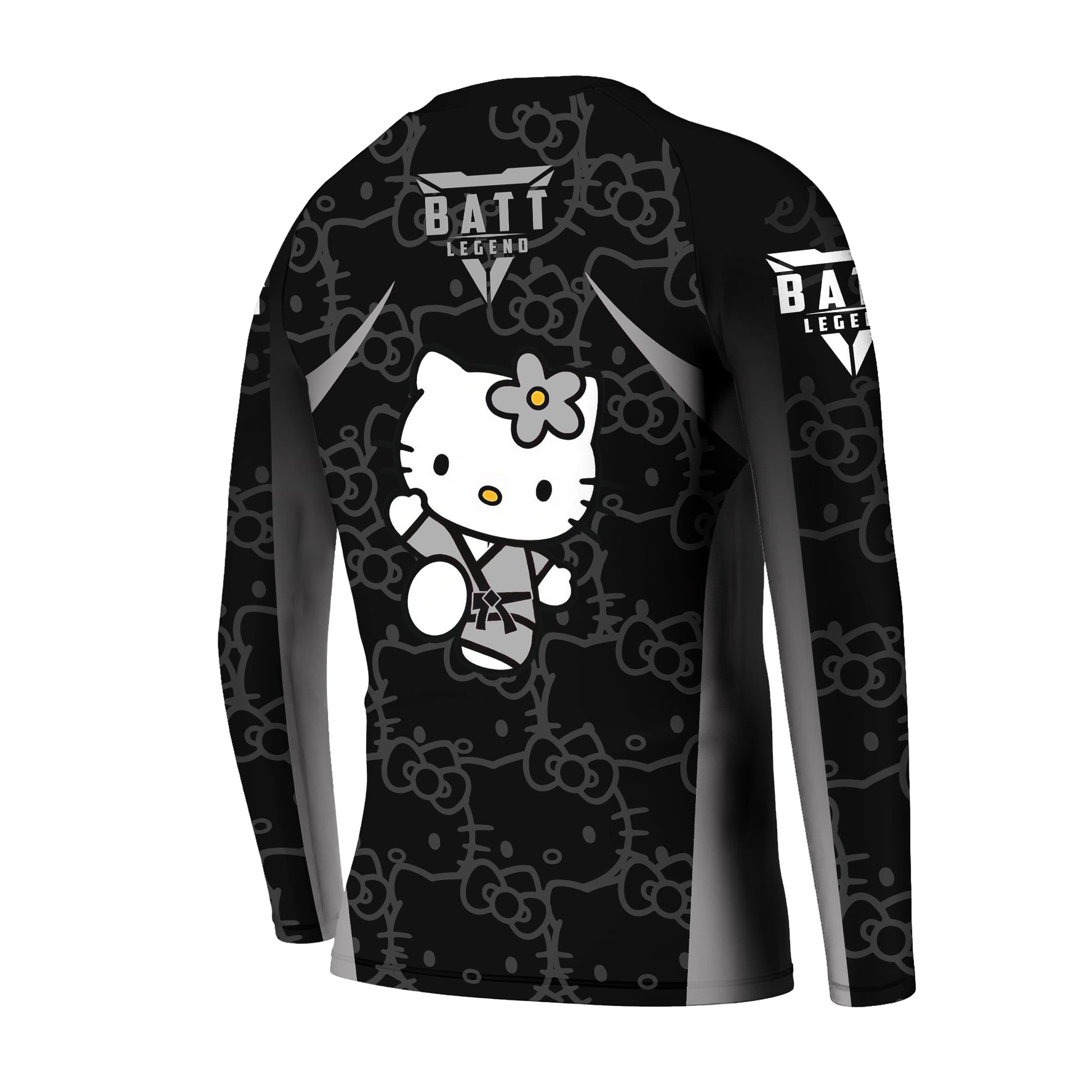 Hello Kitty Jiu Jitsu Black Kids Rash Guard