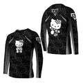 Hello Kitty Jiu Jitsu Black Kids Rash Guard