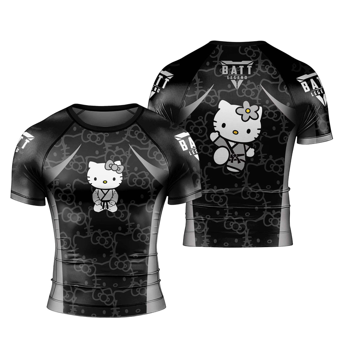 Hello Kitty Jiu Jitsu Black Rash Guard