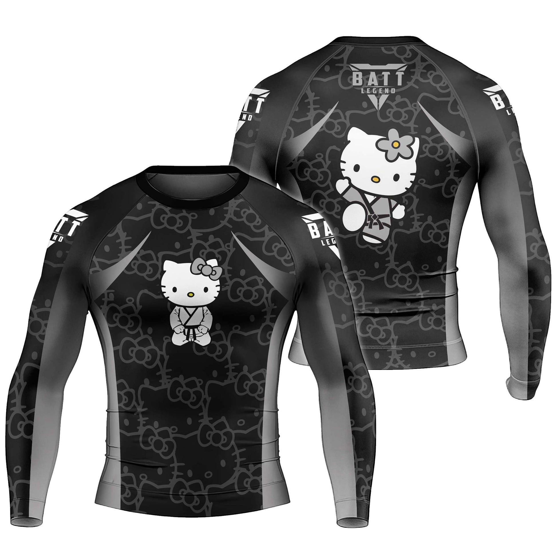Hello Kitty Jiu Jitsu Black Rash Guard