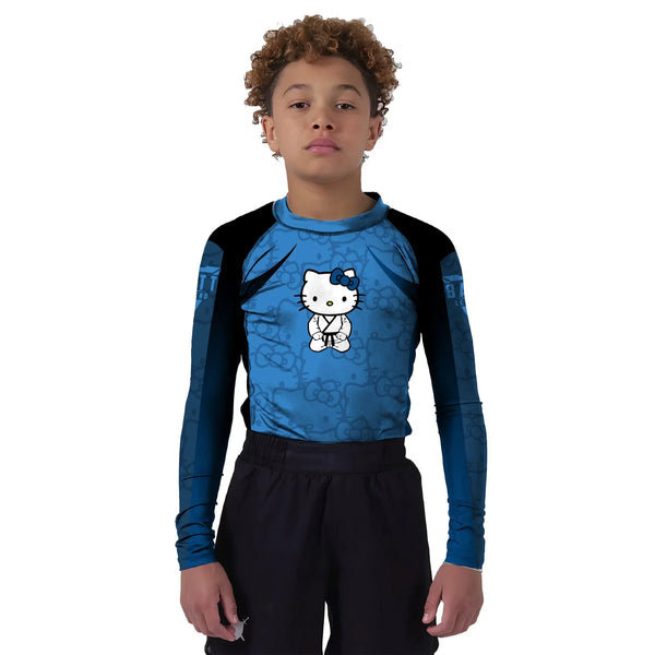 Hello Kitty Jiu Jitsu Blue Kids Rash Guard
