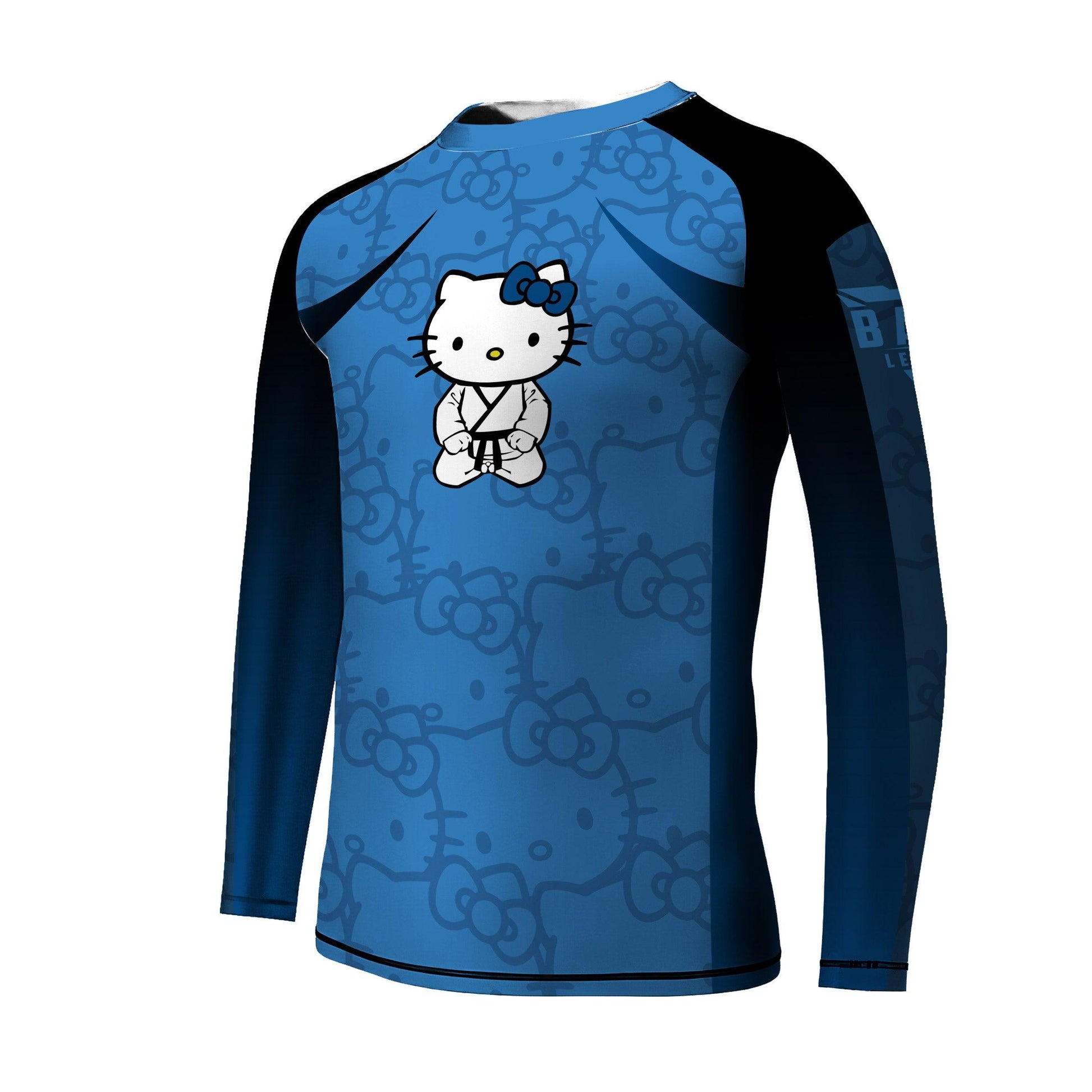 Hello Kitty Jiu Jitsu Blue Kids Rash Guard