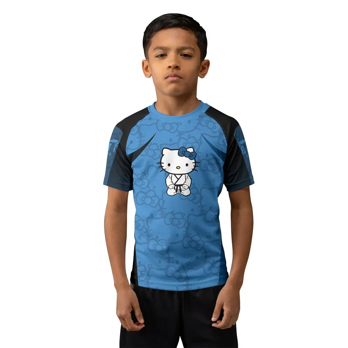 Hello Kitty Jiu Jitsu Blue Kids Rash Guard