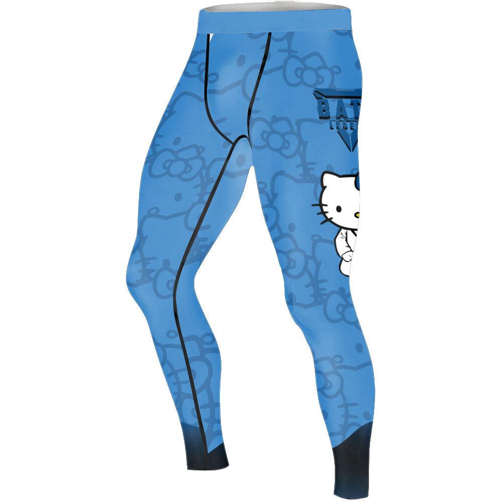 Hello Kitty Jiu Jitsu Blue Men's Compression Leggings