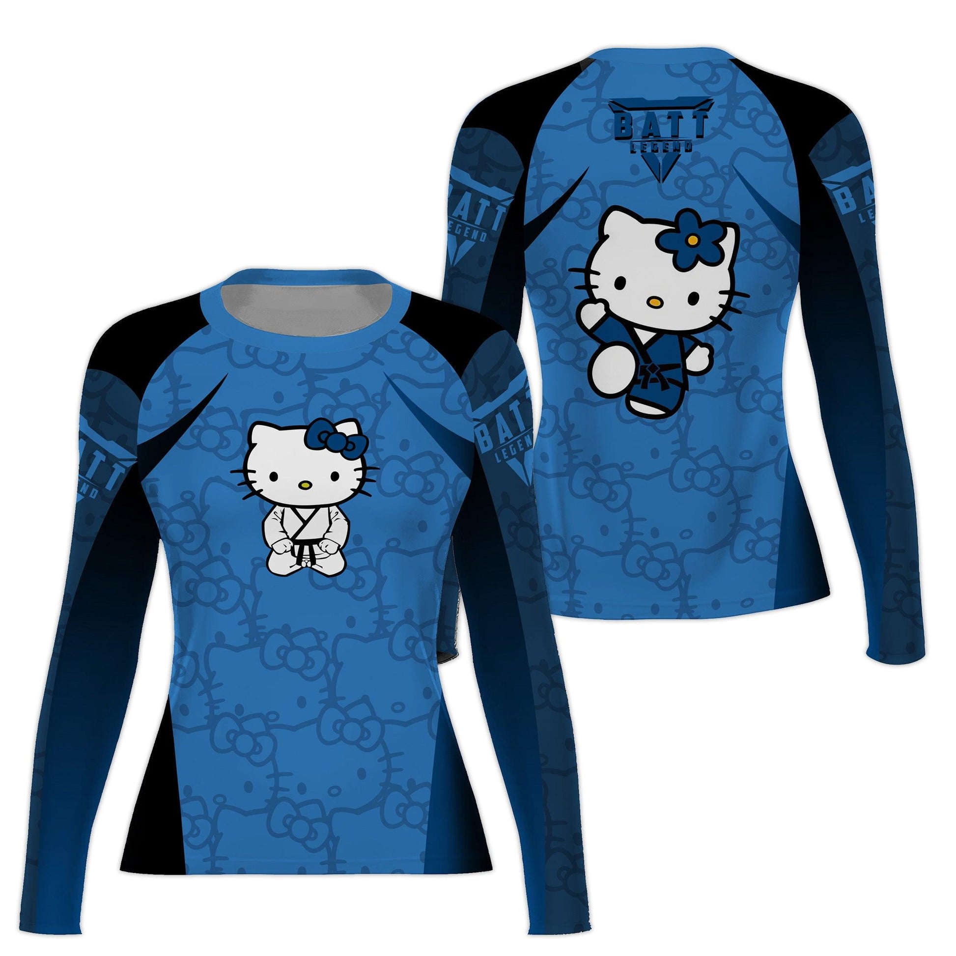 Hello Kitty Jiu Jitsu Blue Rash Guard