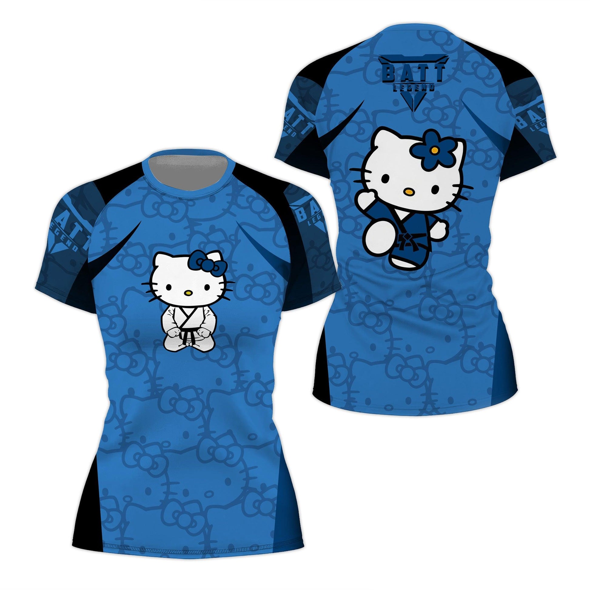 Hello Kitty Jiu Jitsu Blue Rash Guard