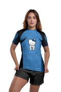 Hello Kitty Jiu Jitsu Blue Rash Guard