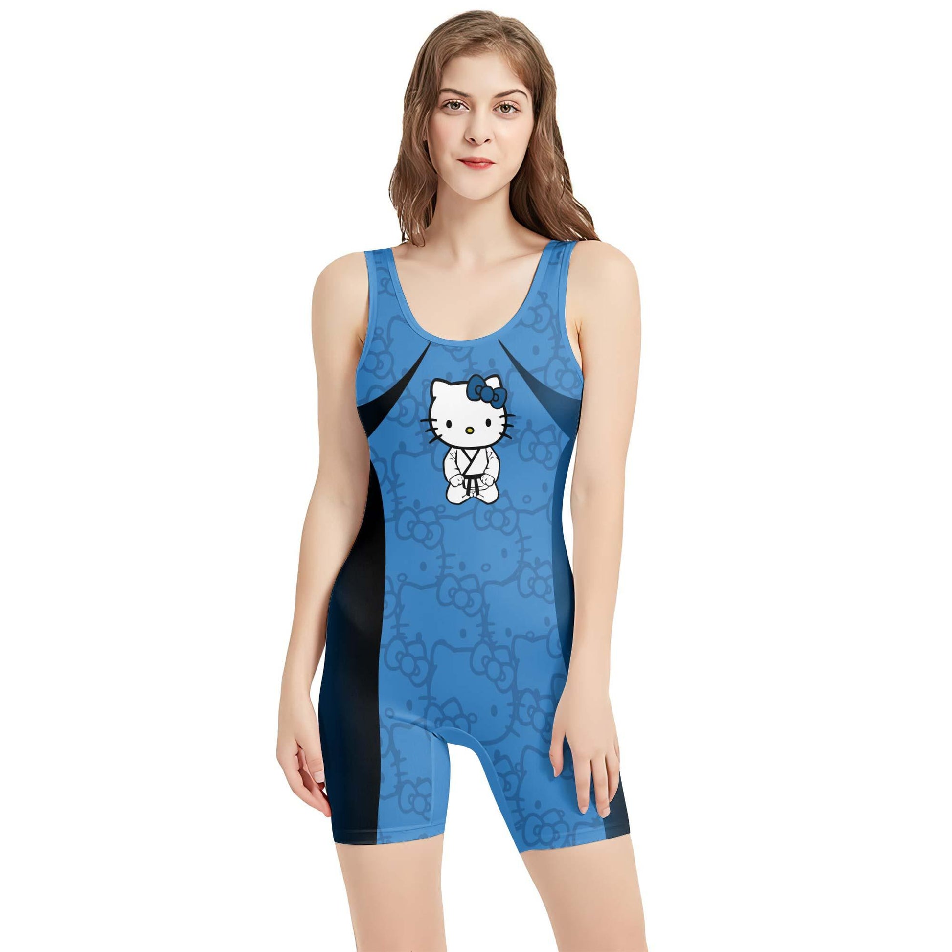 Hello Kitty Jiu Jitsu Blue Wrestling Singlet