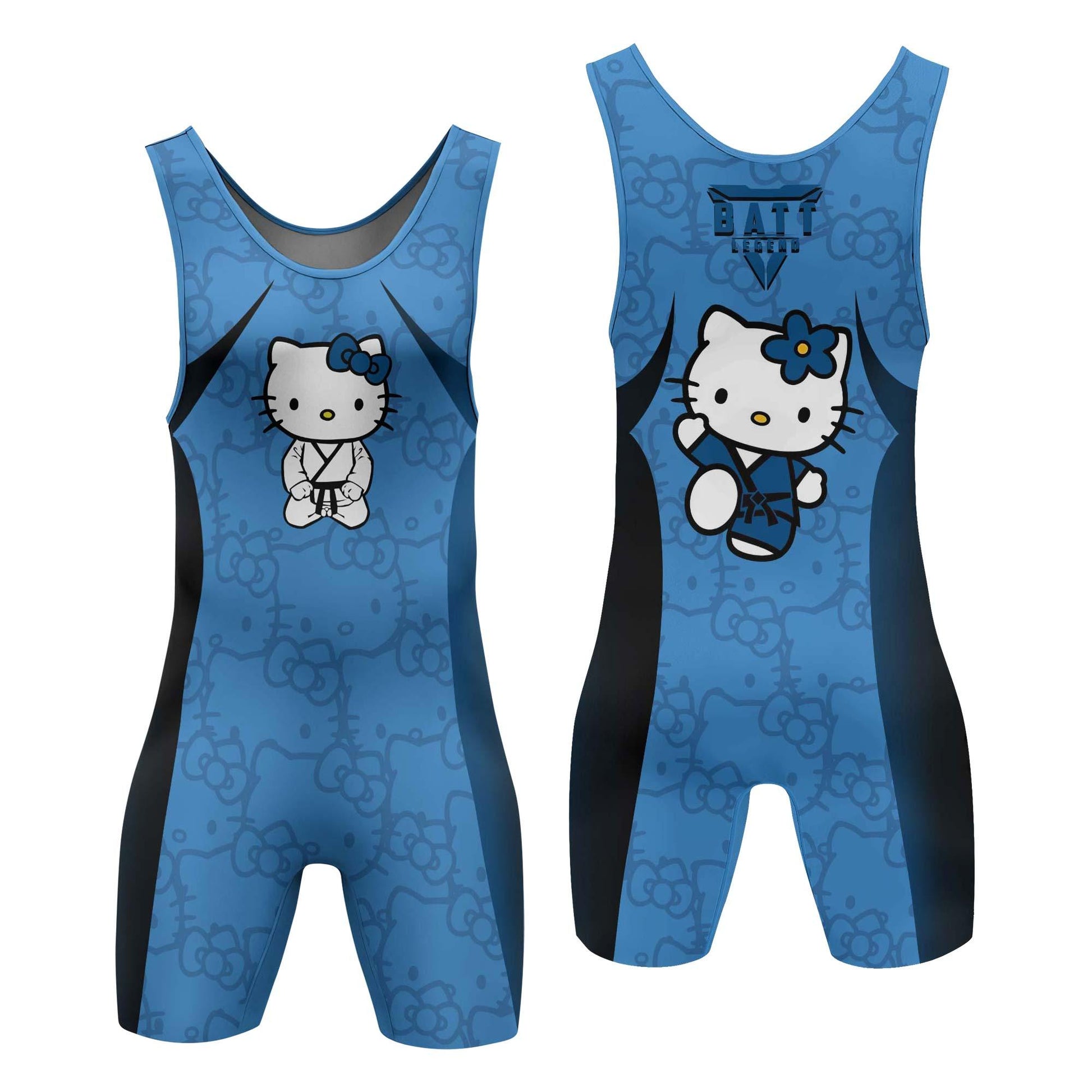 Hello Kitty Jiu Jitsu Blue Wrestling Singlet