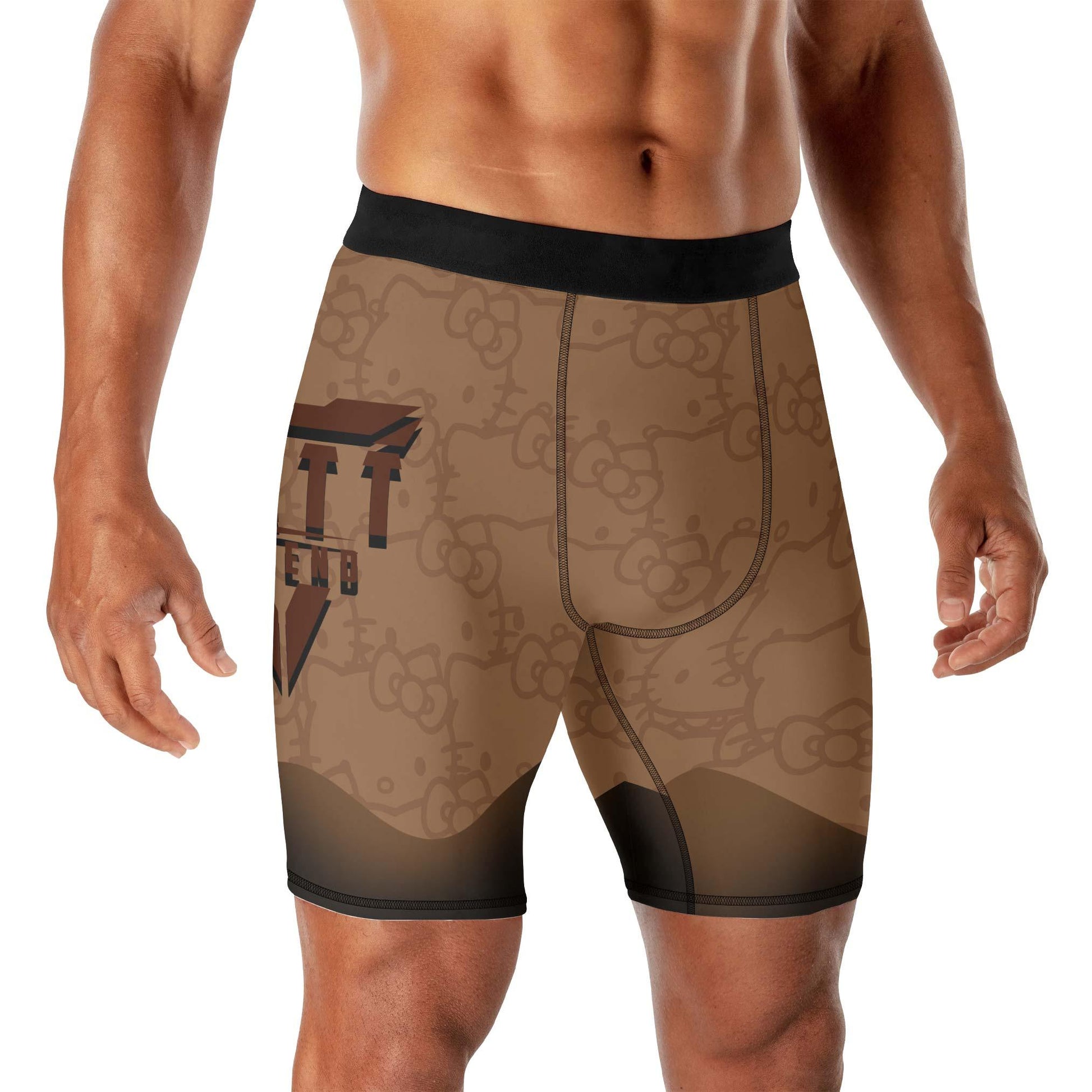 Hello Kitty Jiu Jitsu Brown Compression Shorts