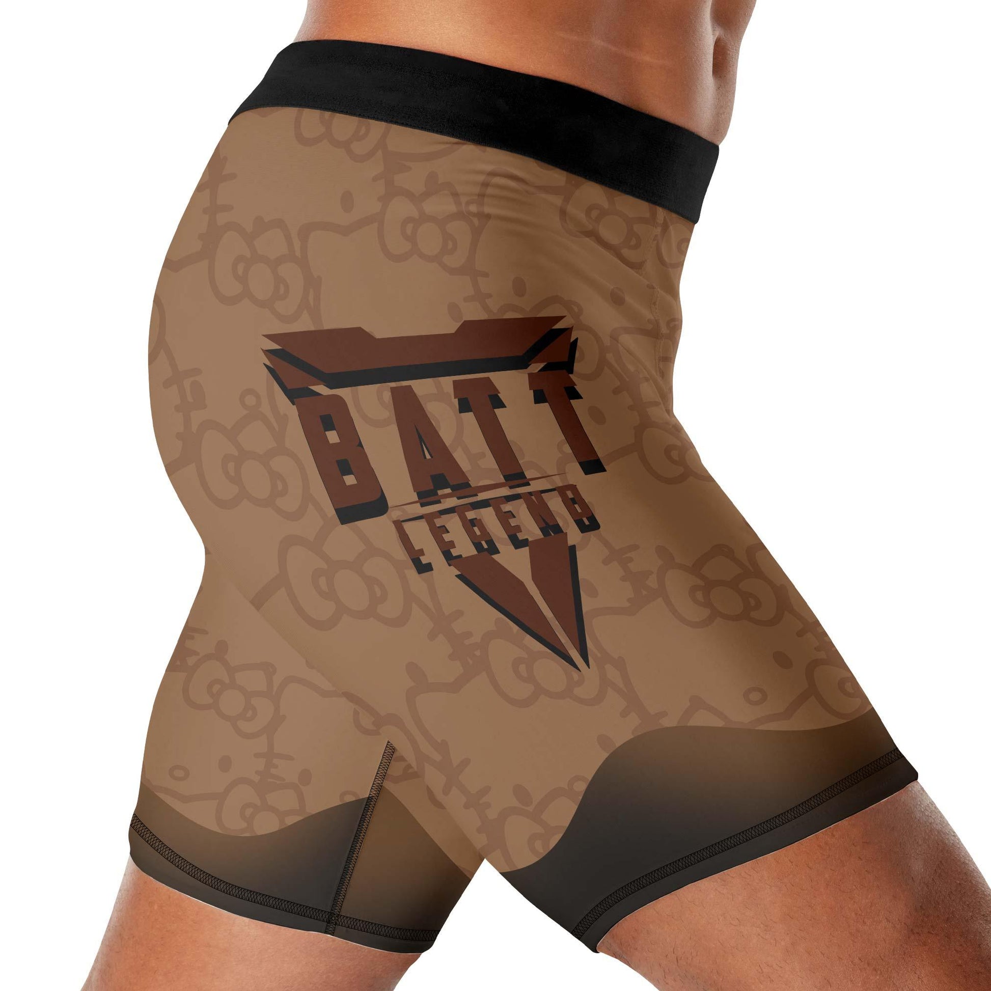 Hello Kitty Jiu Jitsu Brown Compression Shorts