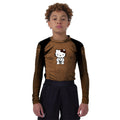 Hello Kitty Jiu Jitsu Brown Kids Rash Guard