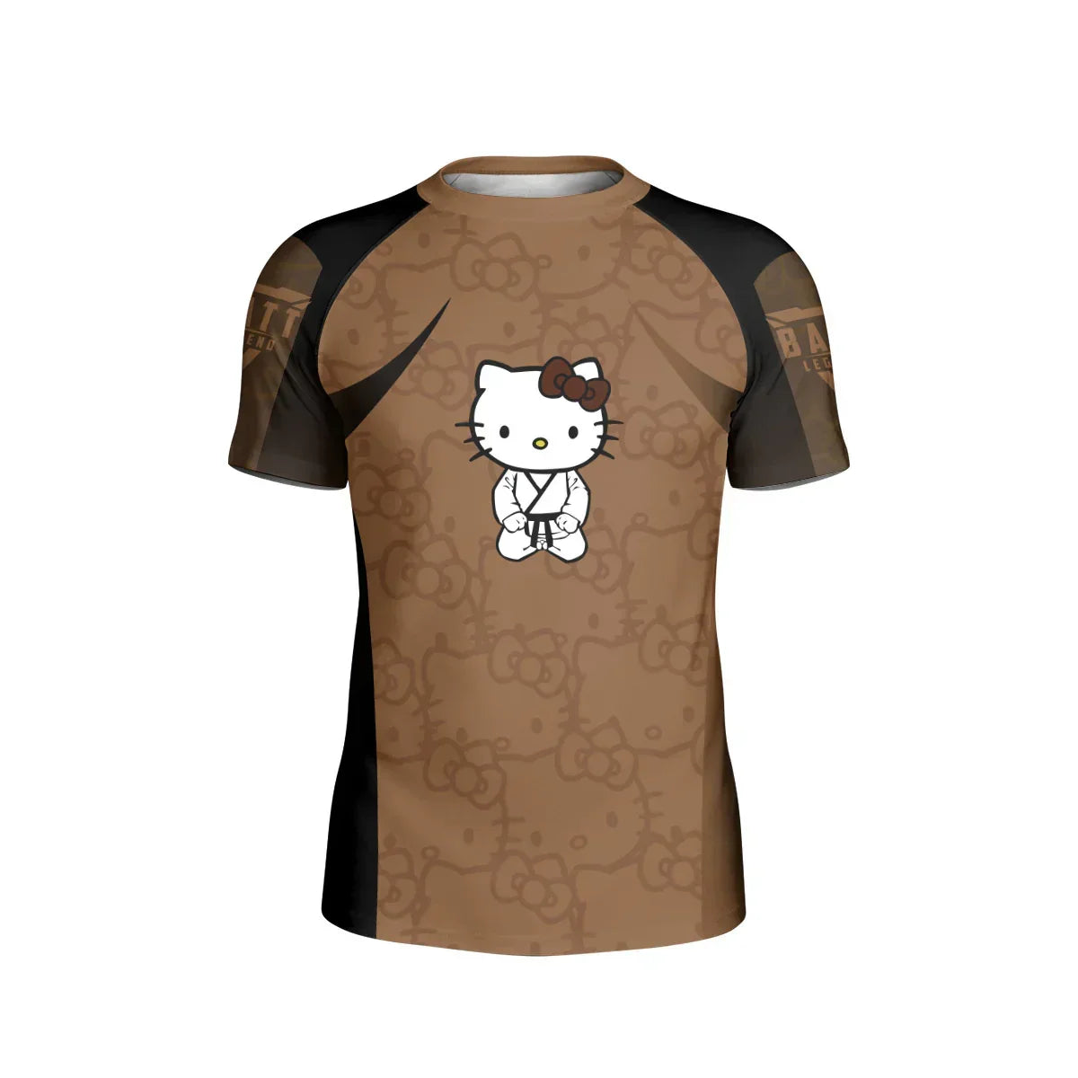 Hello Kitty Jiu Jitsu Brown Kids Rash Guard