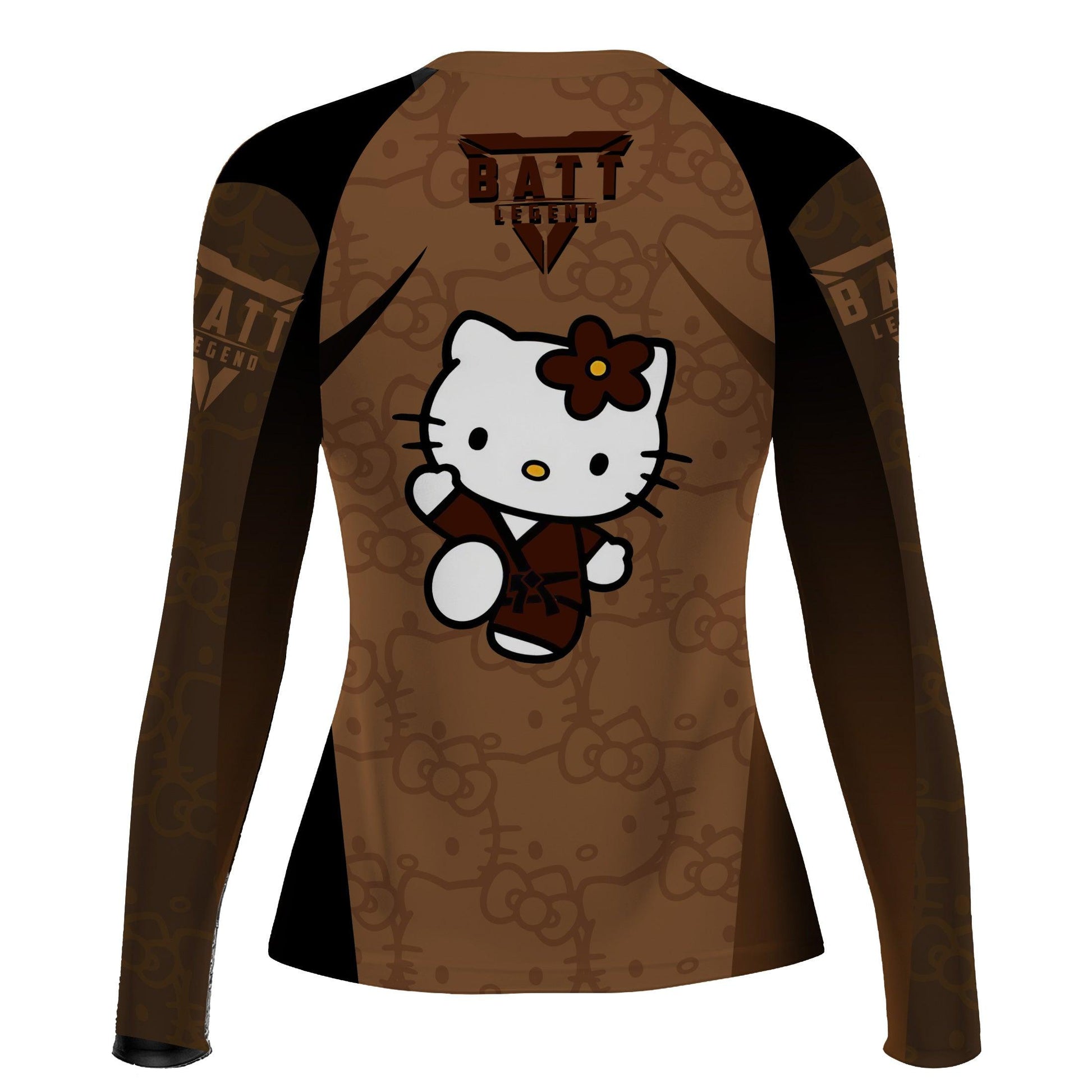 Hello Kitty Jiu Jitsu Brown Rash Guard