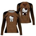 Hello Kitty Jiu Jitsu Brown Rash Guard