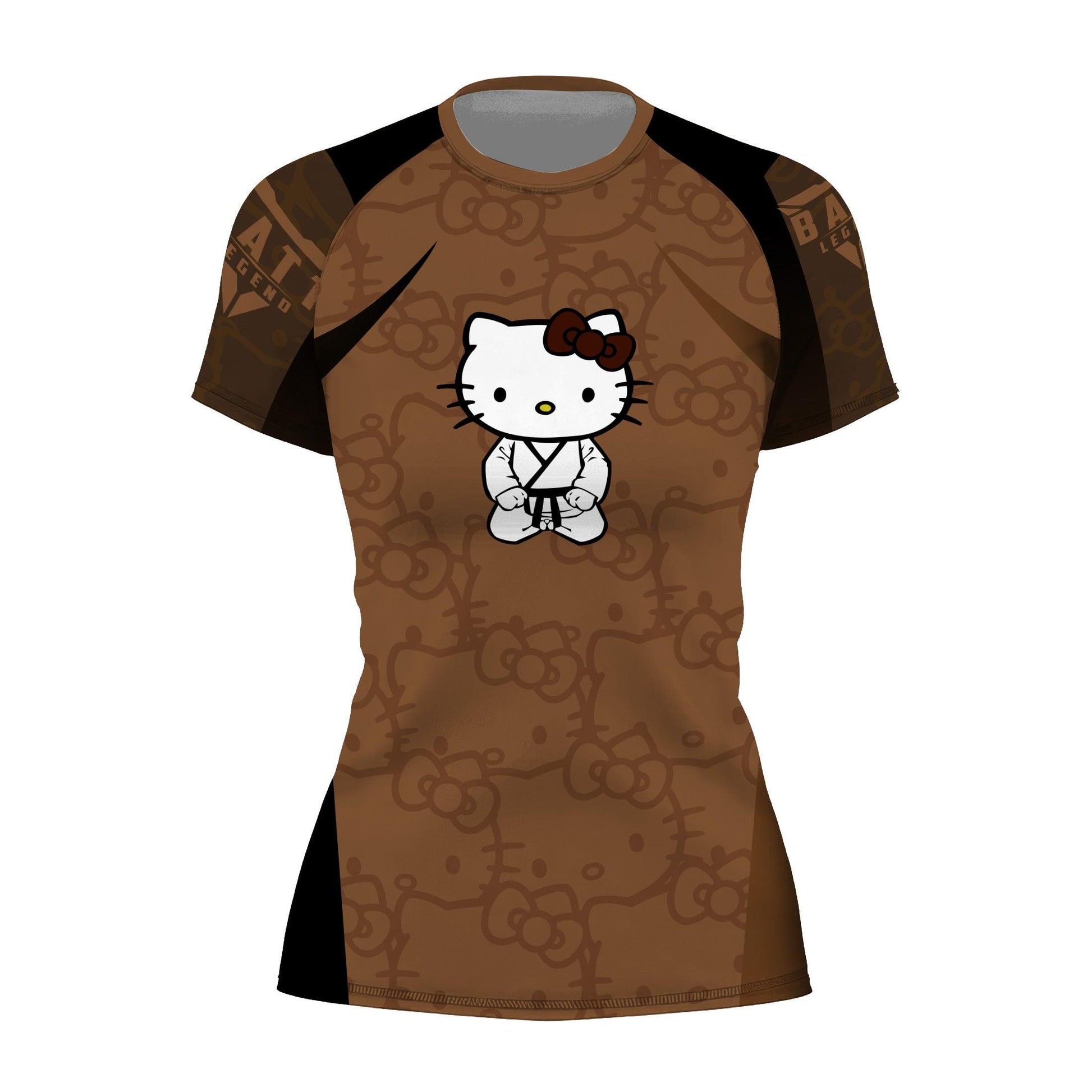 Hello Kitty Jiu Jitsu Brown Rash Guard