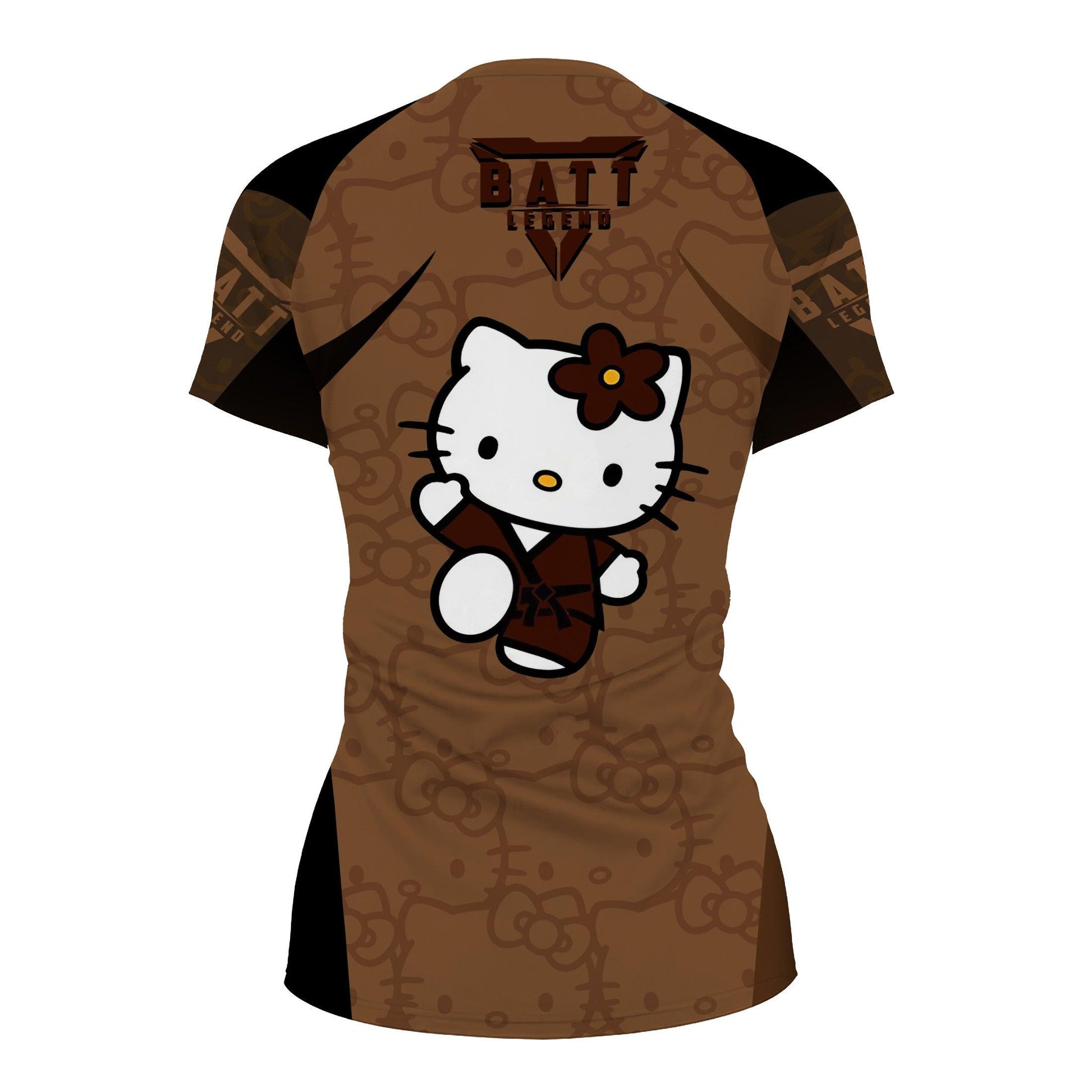 Hello Kitty Jiu Jitsu Brown Rash Guard