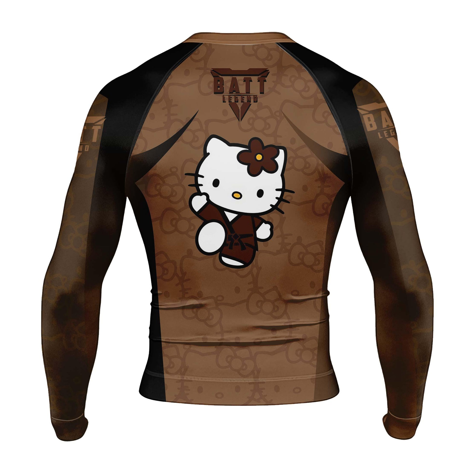 Hello Kitty Jiu Jitsu Brown Rash Guard