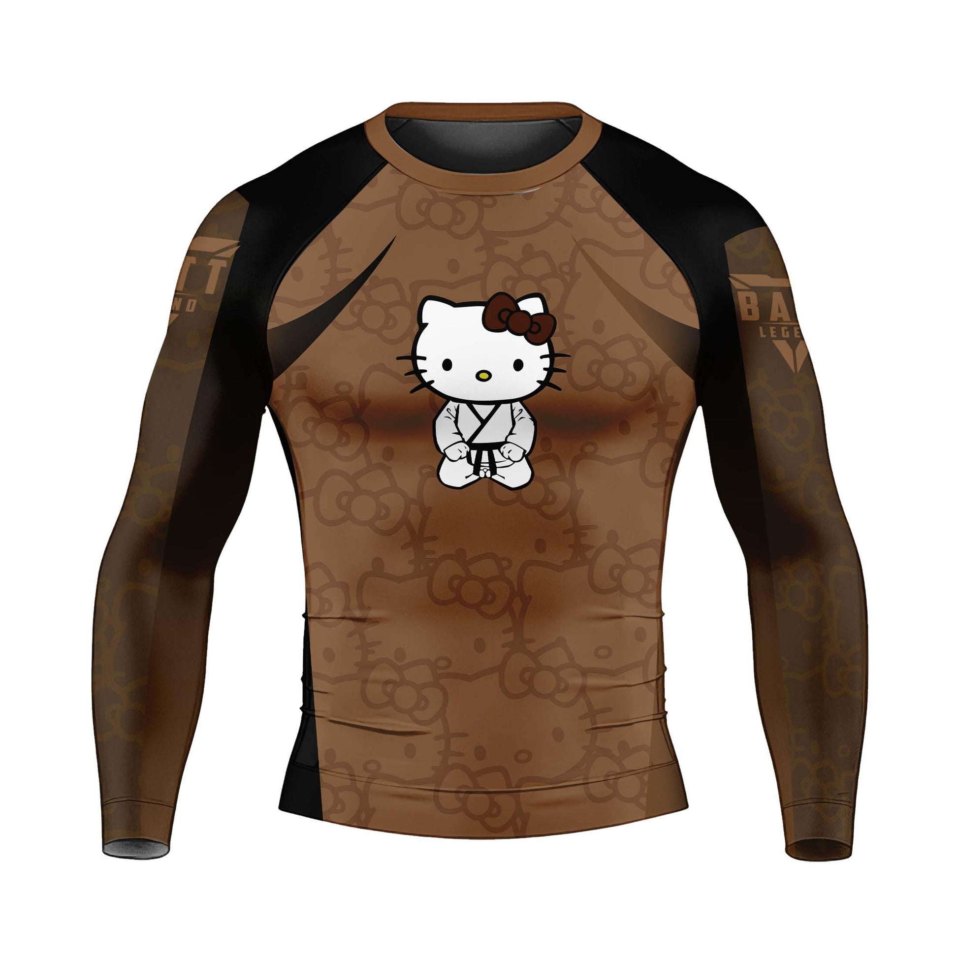 Hello Kitty Jiu Jitsu Brown Rash Guard