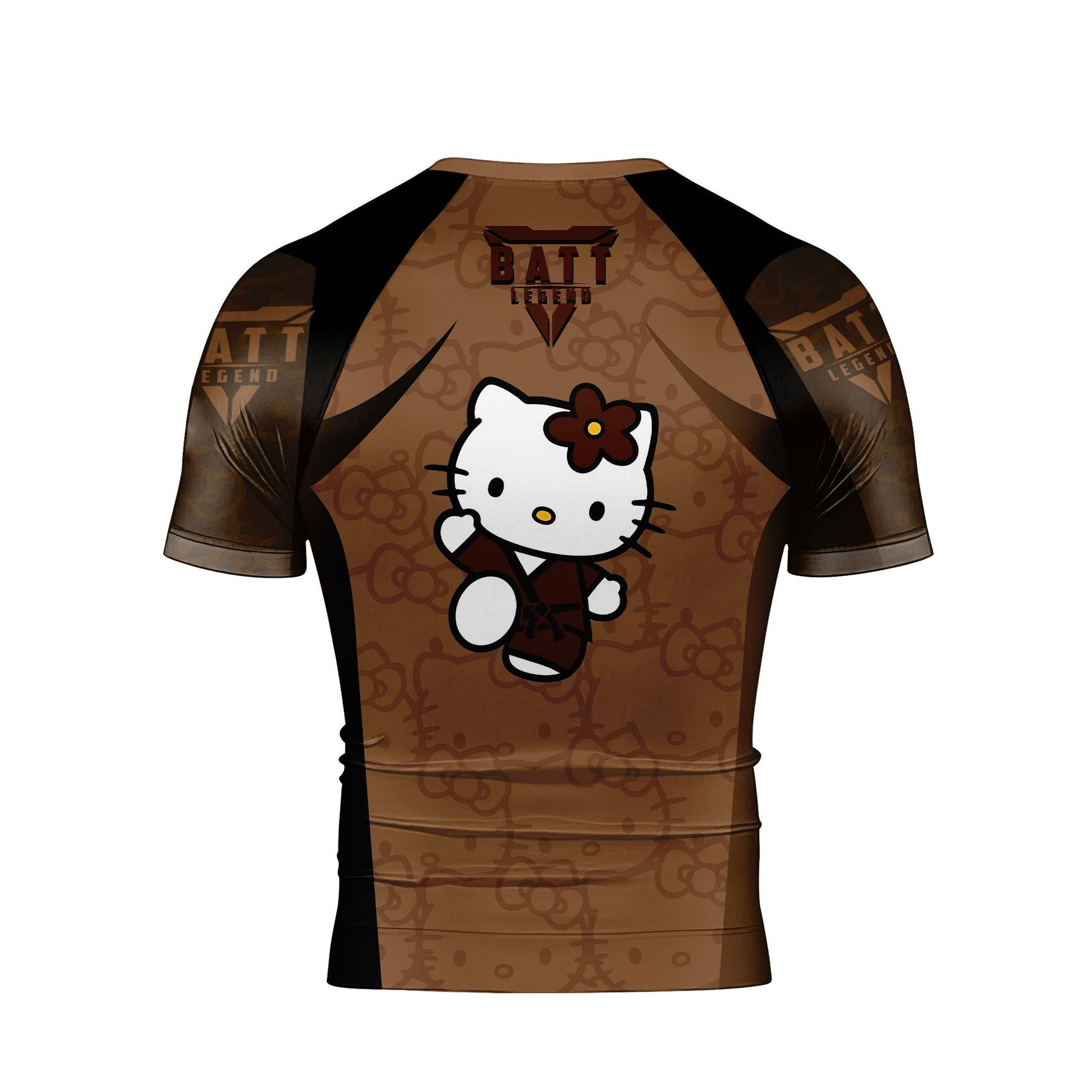 Hello Kitty Jiu Jitsu Brown Rash Guard
