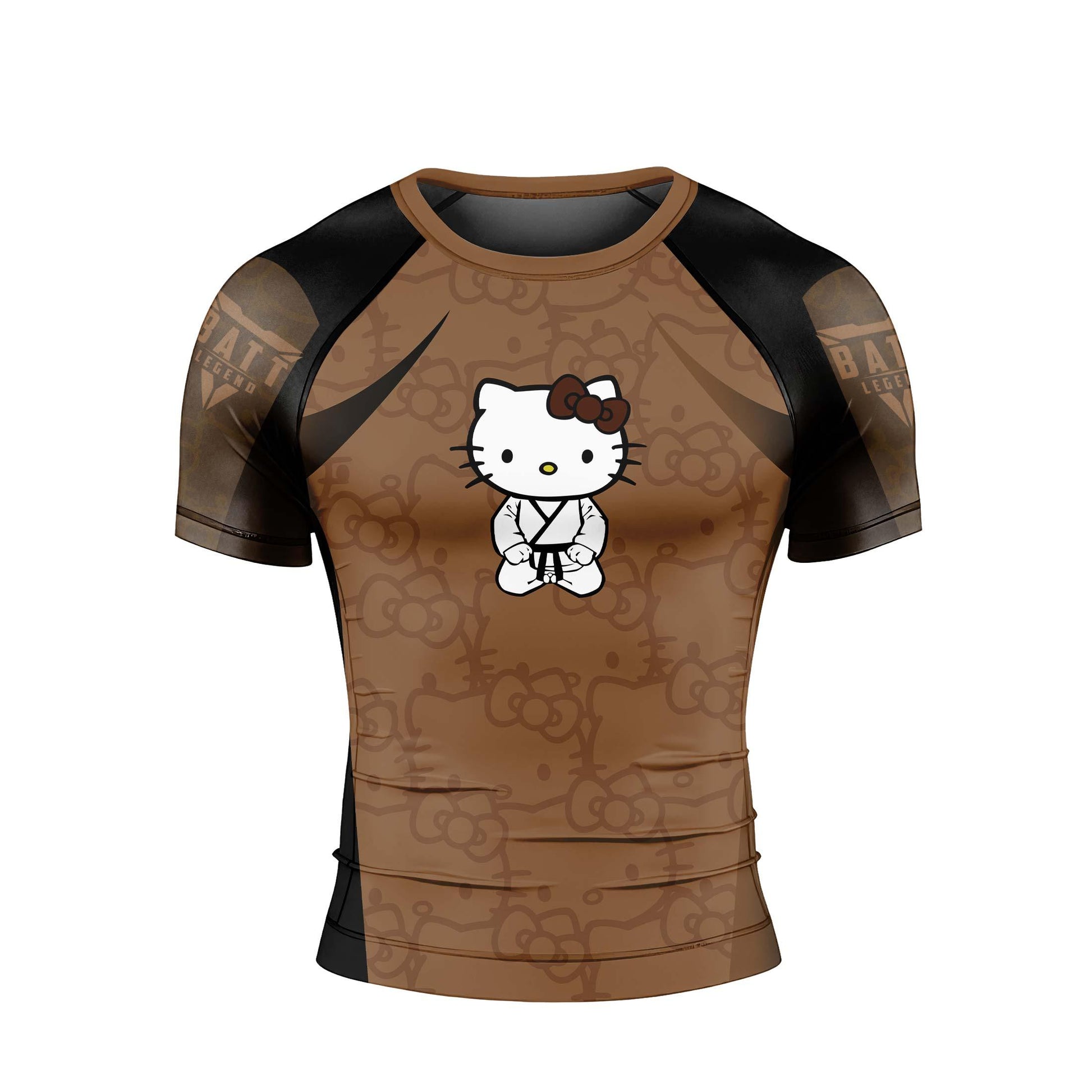 Hello Kitty Jiu Jitsu Brown Rash Guard