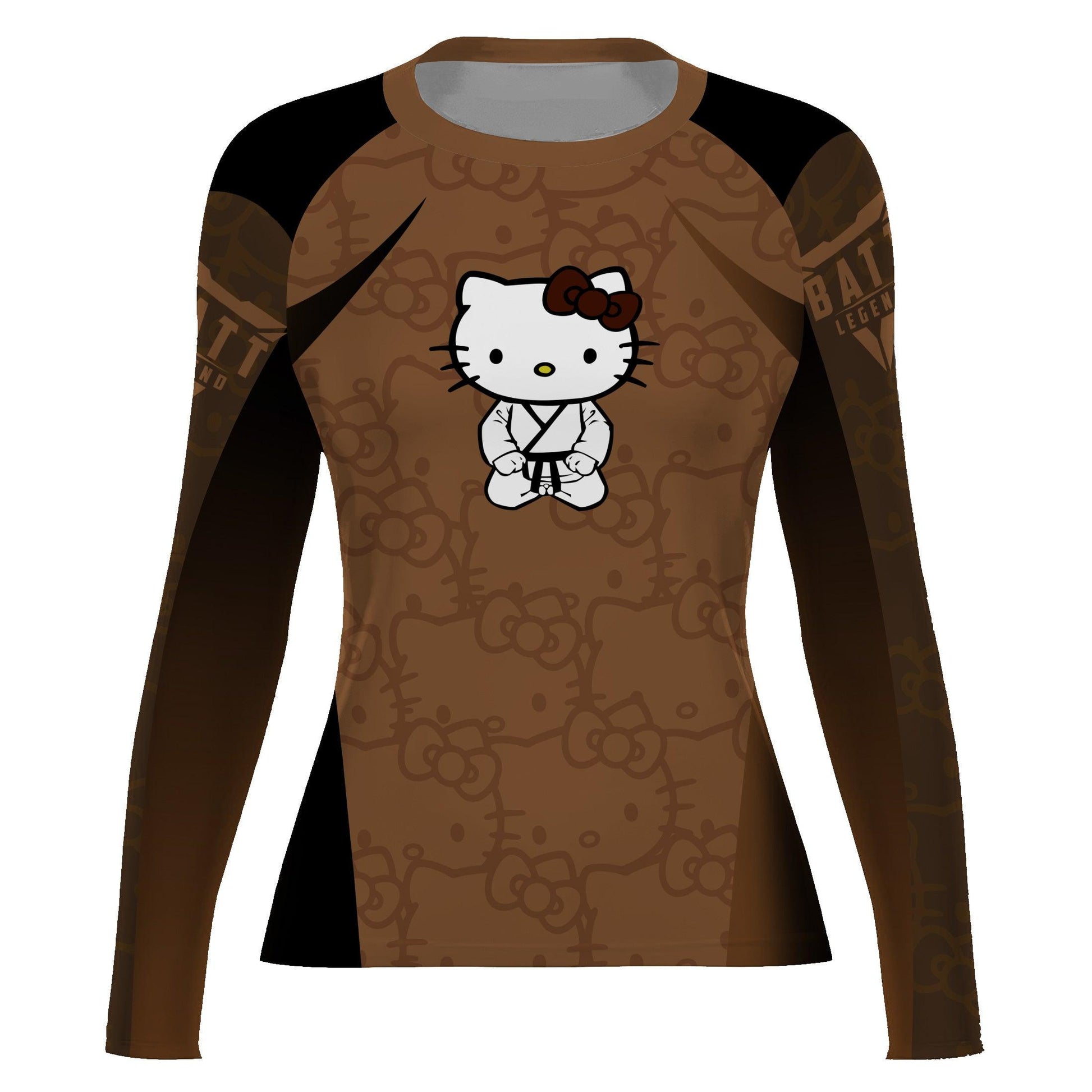 Hello Kitty Jiu Jitsu Brown Rash Guard